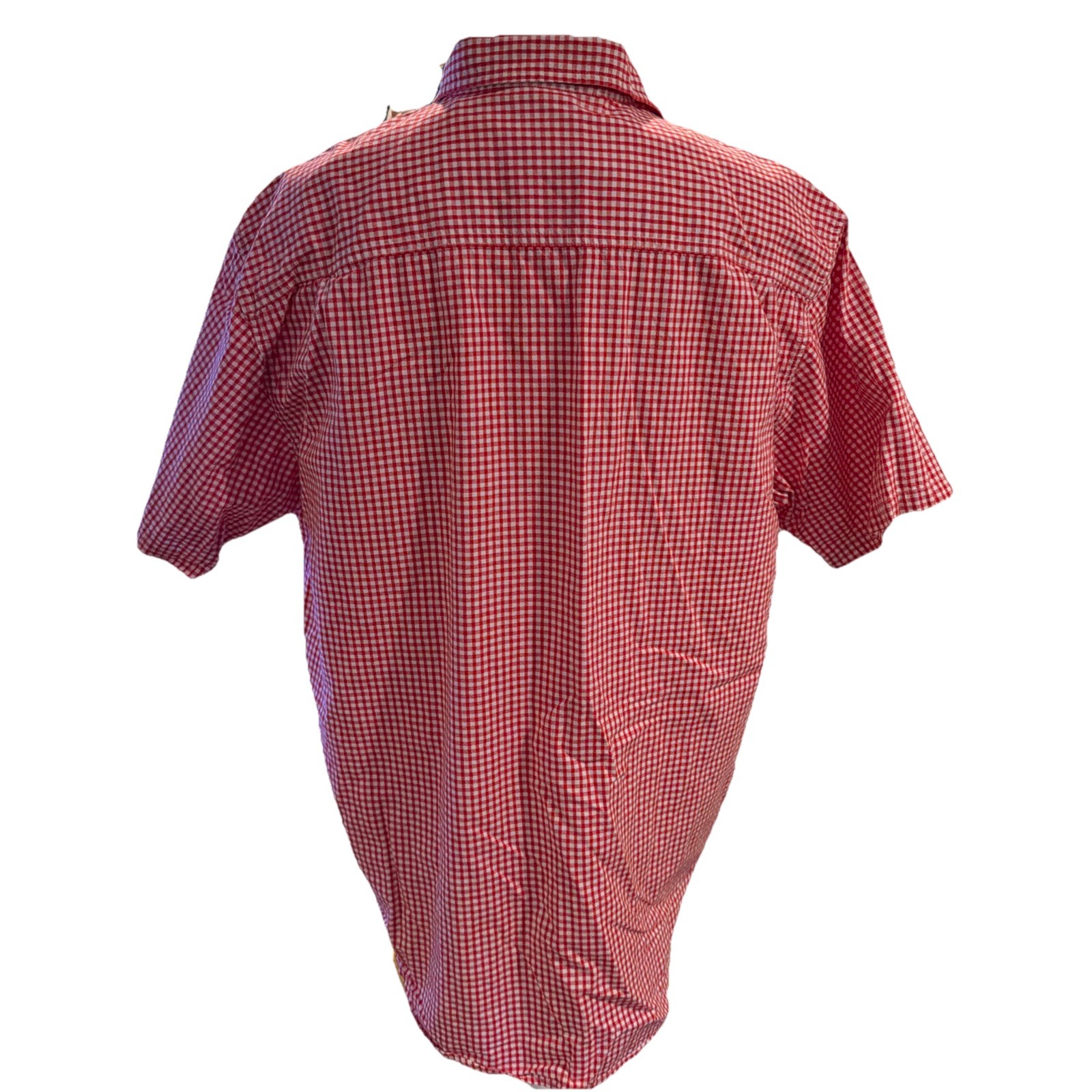 Vtg 90s Mandal Bay Gingham Embroidered Fruit Shirt Size L/XL watermelon Picnic