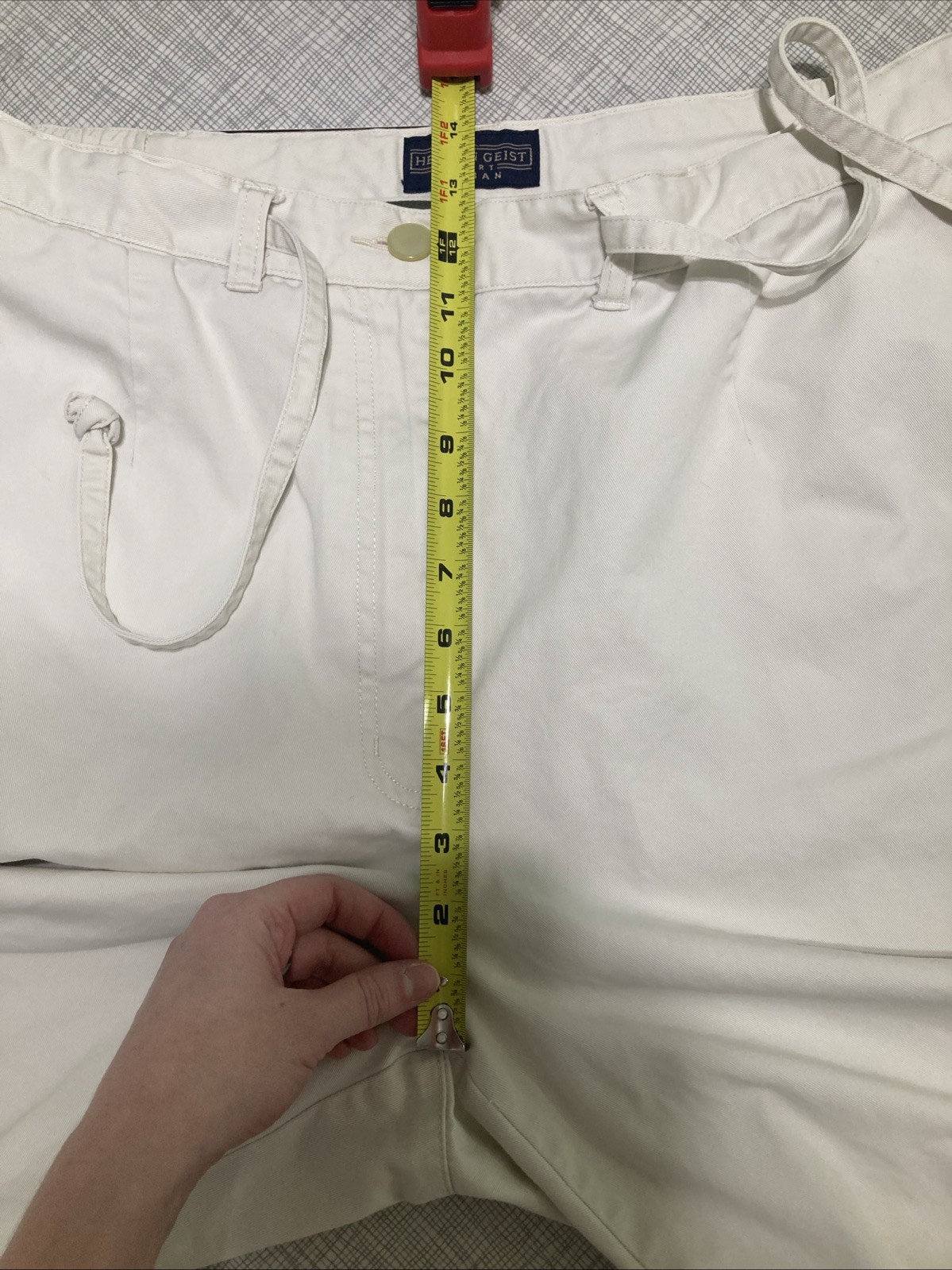 Vtg 80s 90s Herman Geist Sport Tan Capri Pants Drawstring Plus Size 20W FLAWED