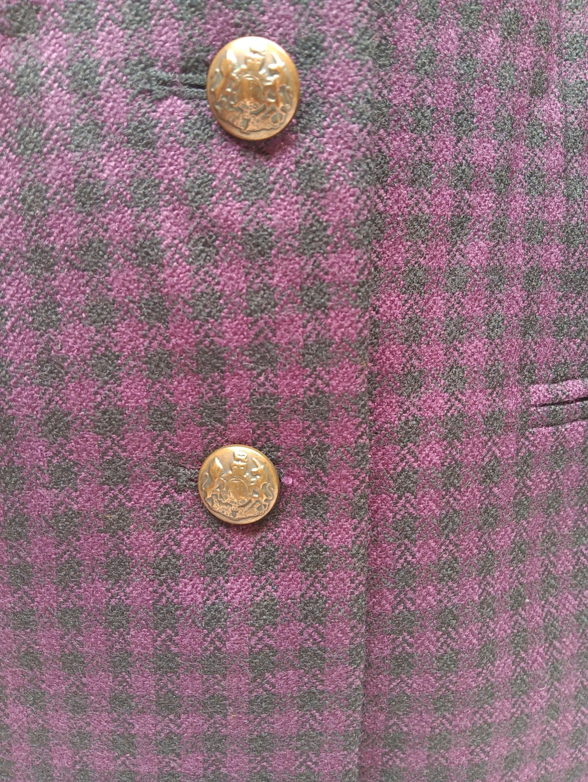 Kasper For ASL Vintage 80s Women’s Wool Gingham Blazer Jacket Size 12 Large L