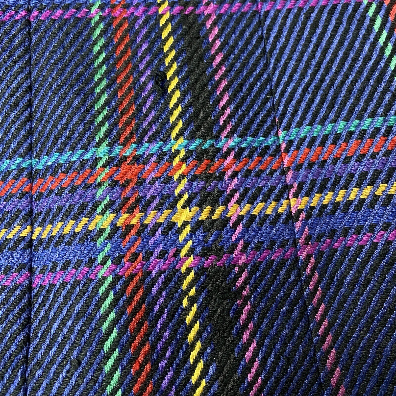 Vintage JBH Double Breasted Blazer Women XS Multicolor Plaid Silk Blend Academia