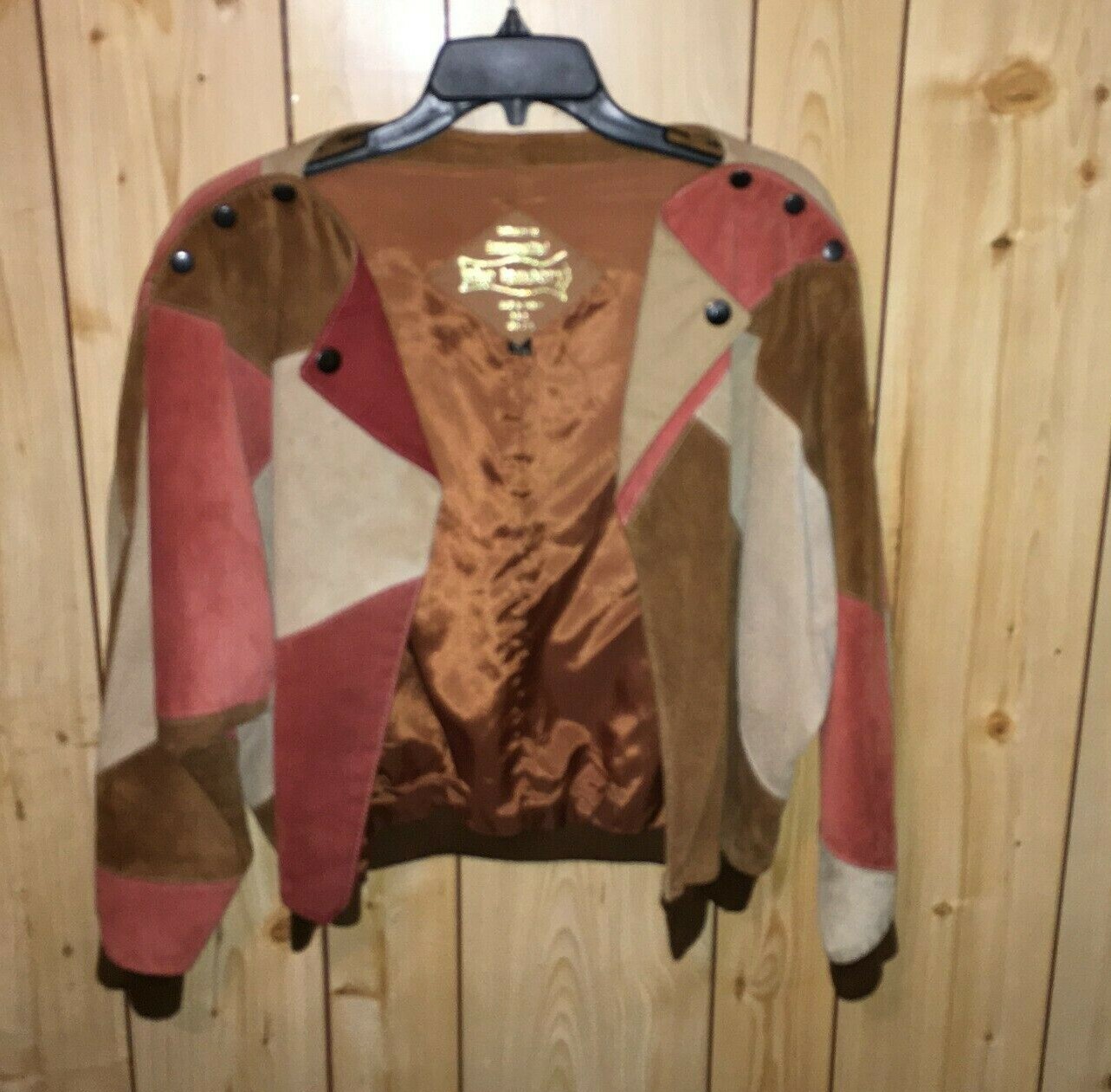 Vintage Montgomery Ward The Tannery Suede Leather Corduroy Jacket Size 13/14