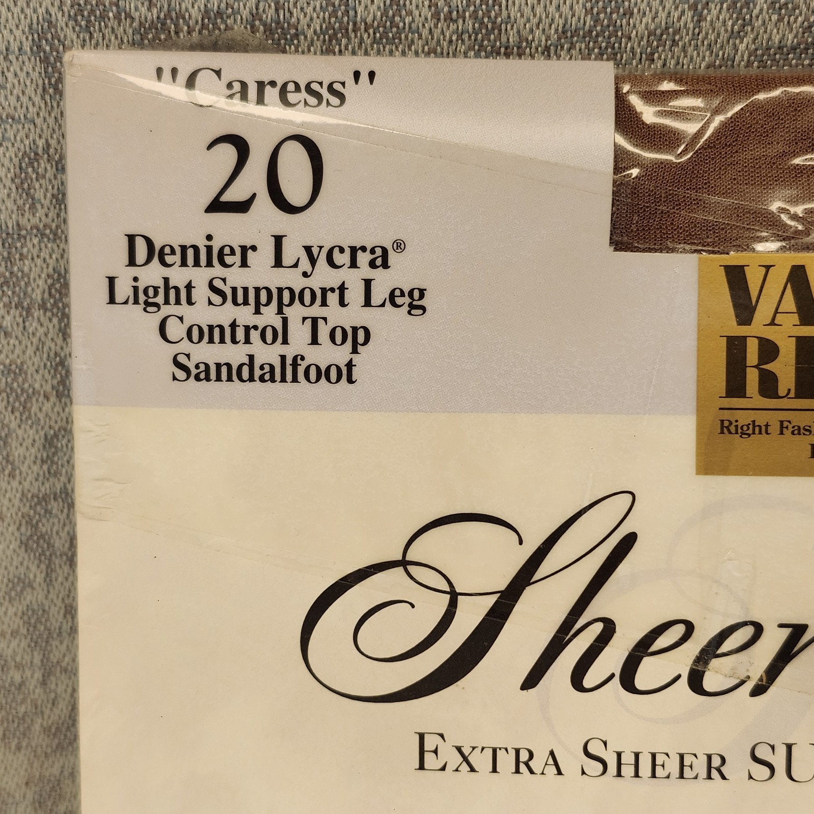 Vtg Worthington Sheer Caress Extra Sheer Support Pantyhose NEW Queen Short Beige