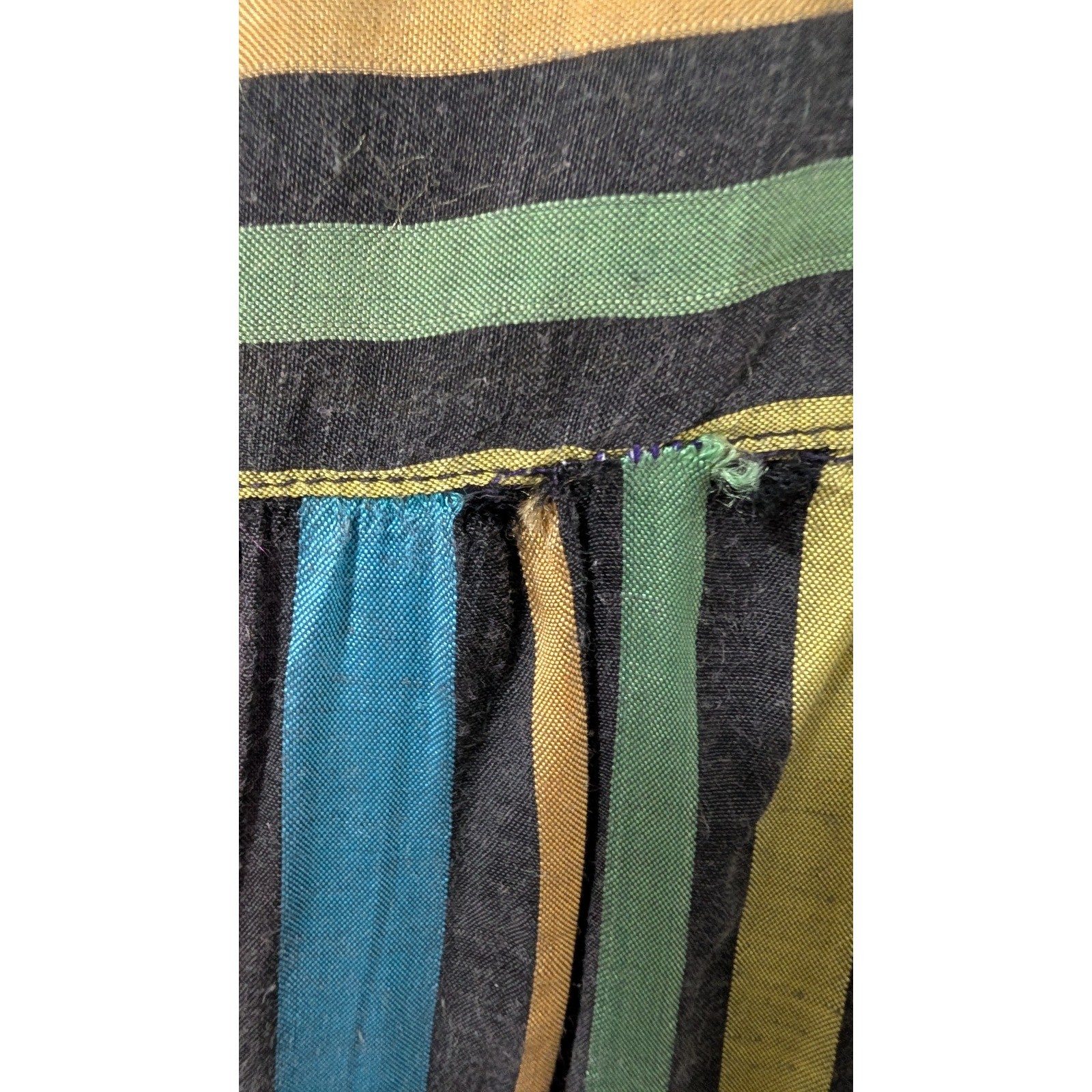 Vintage Susan Allan for Nirvana Stripe V-Neck Top Boho 1960’s Grunge Multi-Color