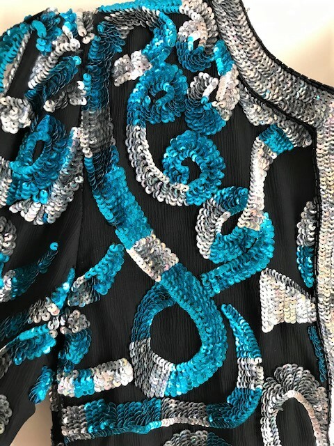 VTG DAVAL DESIGNS BY SAMIR SURI SEQUINS JACKET SZ L