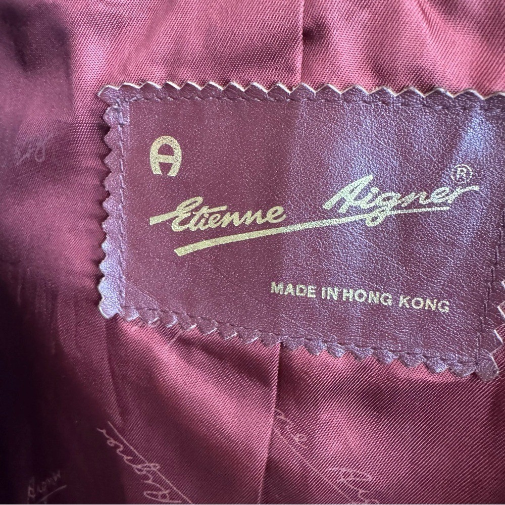 Vintage Etienne Aigner Leather Vest Oxblood Size 8 Pristine