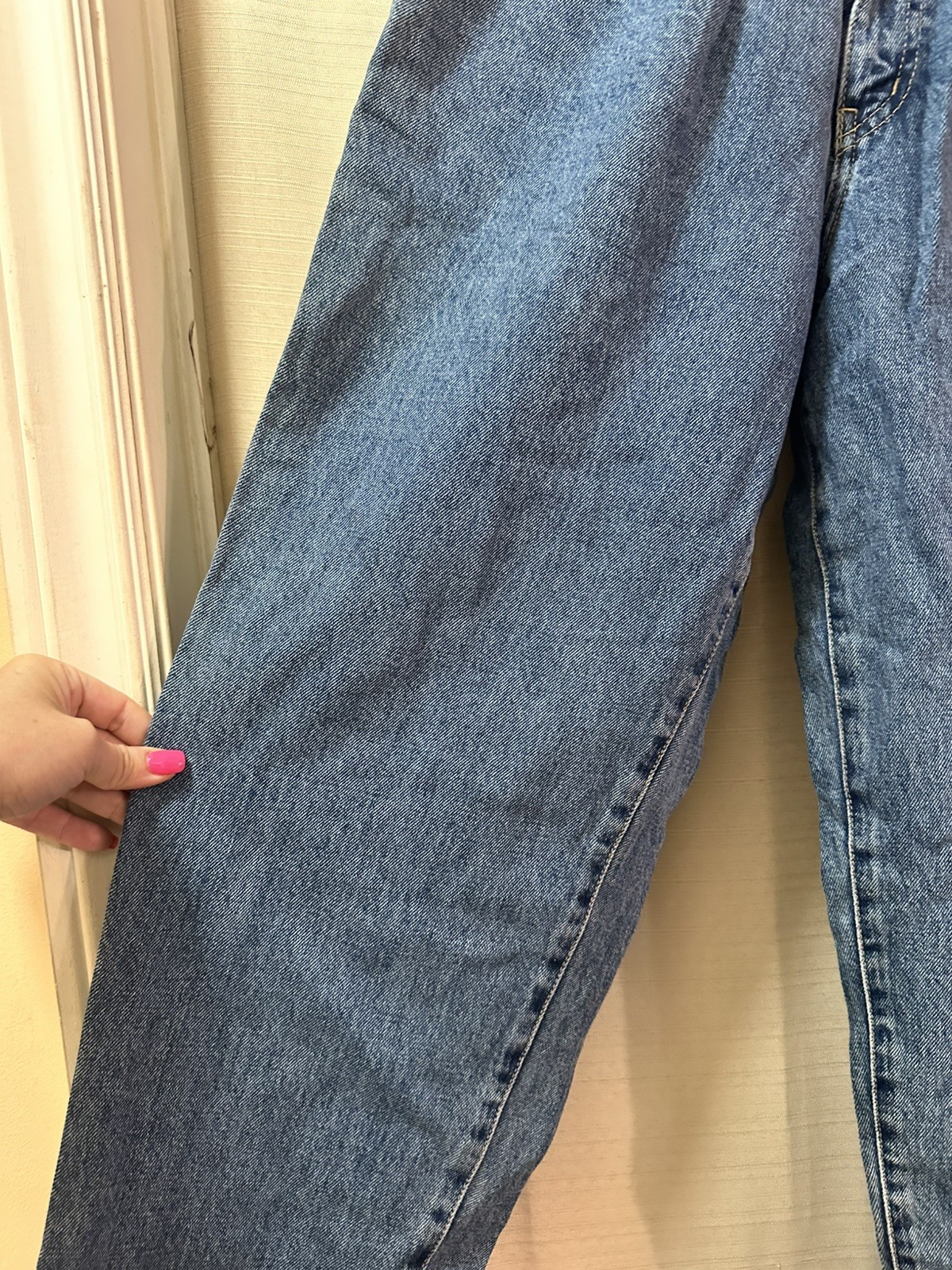 Vintage Edwin French Baggy Jeans Deadstock NWT High Rise Pleated Denim 28×30