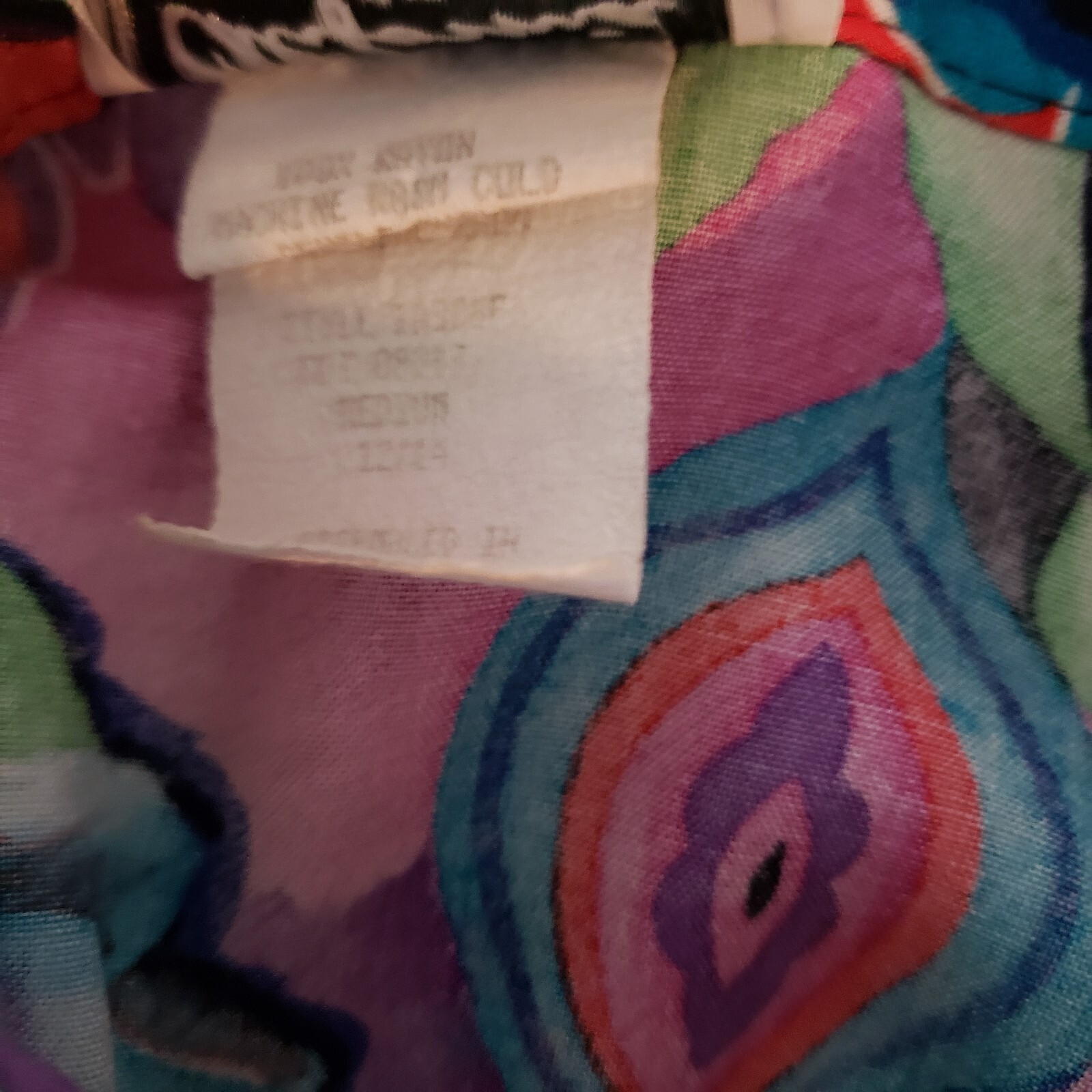 Women’s VTG California Connection Tropical Bright Hawaiian Shirt Sz Med 12-14