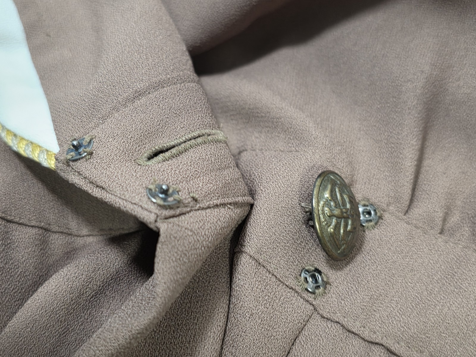 Vintage Chaus Dress Midi Olive Brown Size 12
