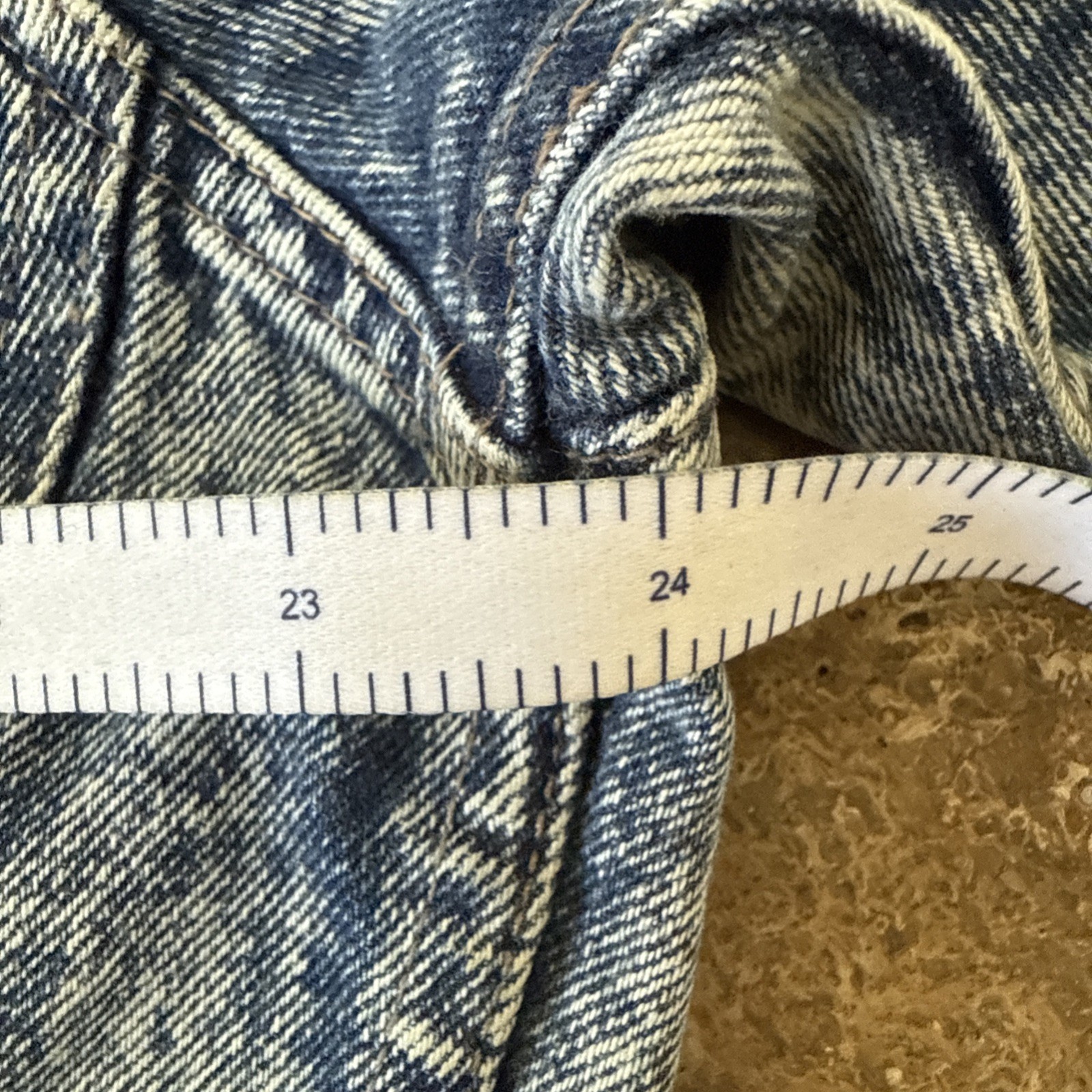 GET USED by ELIE Denim Jean Jacket VTG 90s Acid Wash Patchwork Medium
