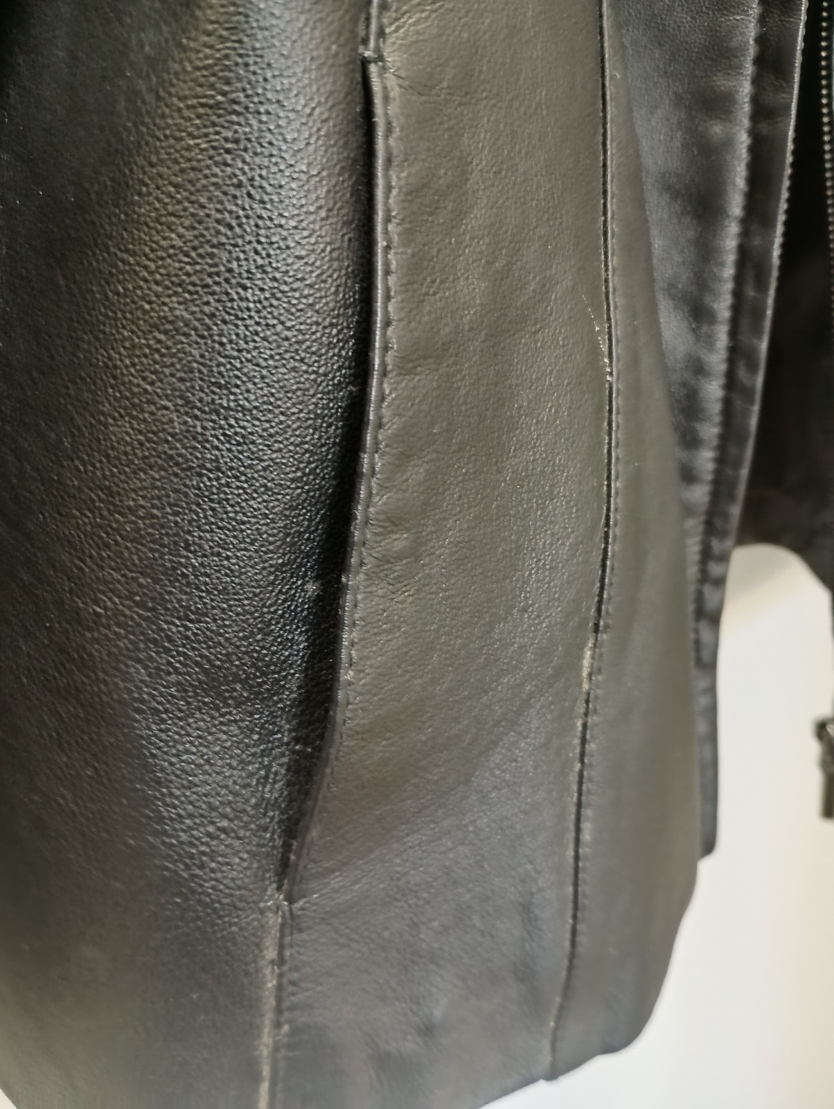 East5th Black 100% Leather Zipper Jacket – Women’s Size Large – Lined
