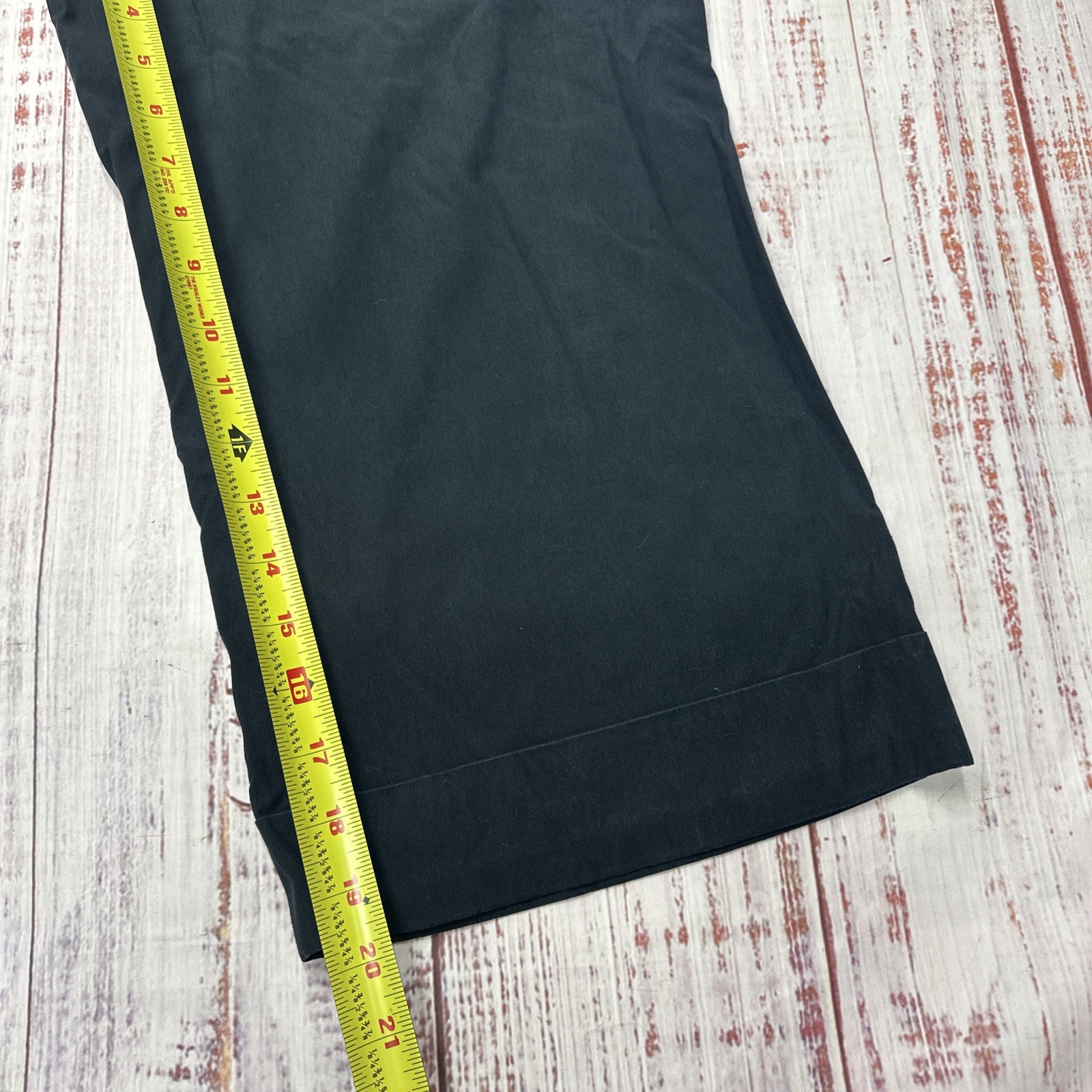 Vintage Y2K New York & Company Capri Pants Women’s Sz 12 Black Wideleg Stretch