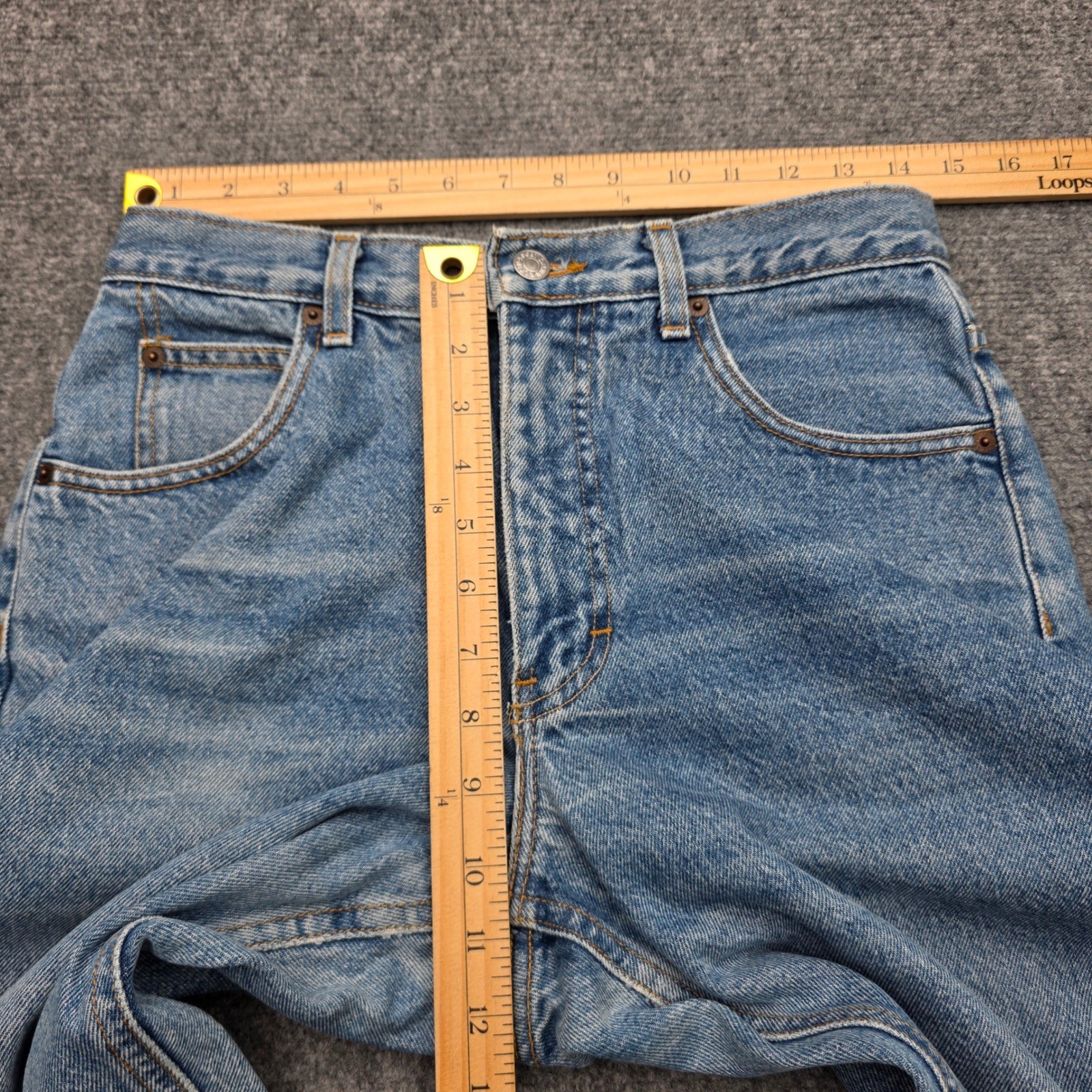 Vintage Calvin Klein High Waist Straight Leg Jeans Light Wash USA Made Women 10