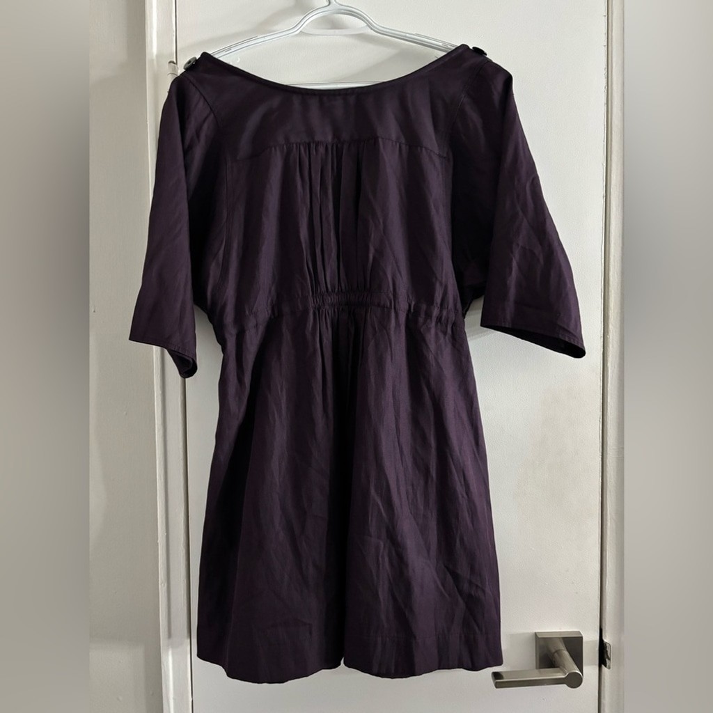 Foley + Corinna Y2K Purple Cargo Utility Silk Cotton Dress Xs $95 2015 Spring