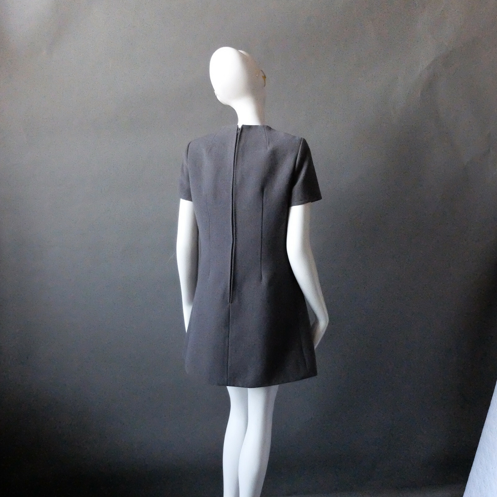 Pauline Trigere 1960s Mod Wool Mini Dress Coat Ensemble sz XS SM Megan Draper