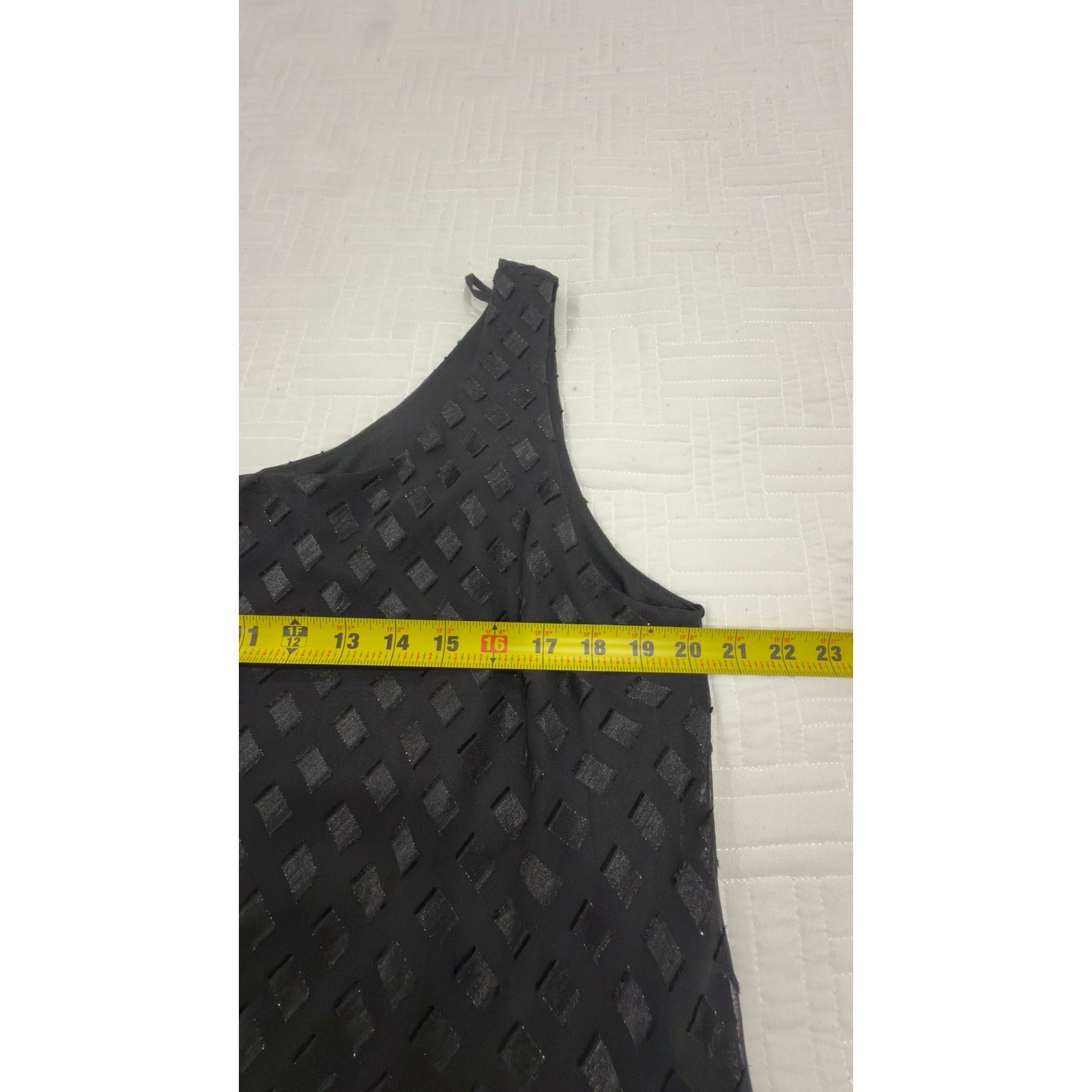 Jeffrey & Darla Vintage 90s Black Diamond Burnout Shift Dress 18W