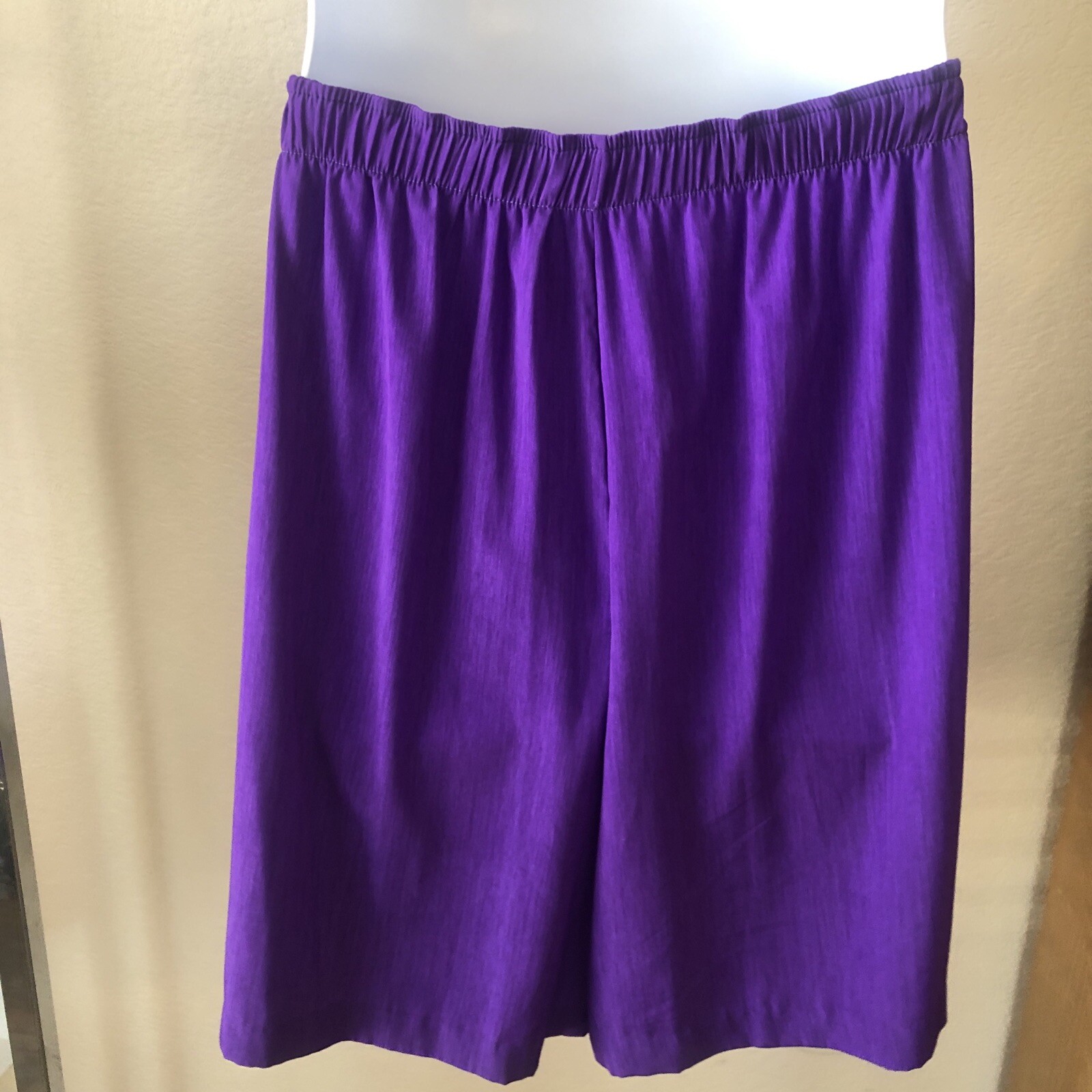 Vintage ROMAN’S Purple Bermuda and Blouse Set 1980-1990 Size A4 & G8 (Medium)