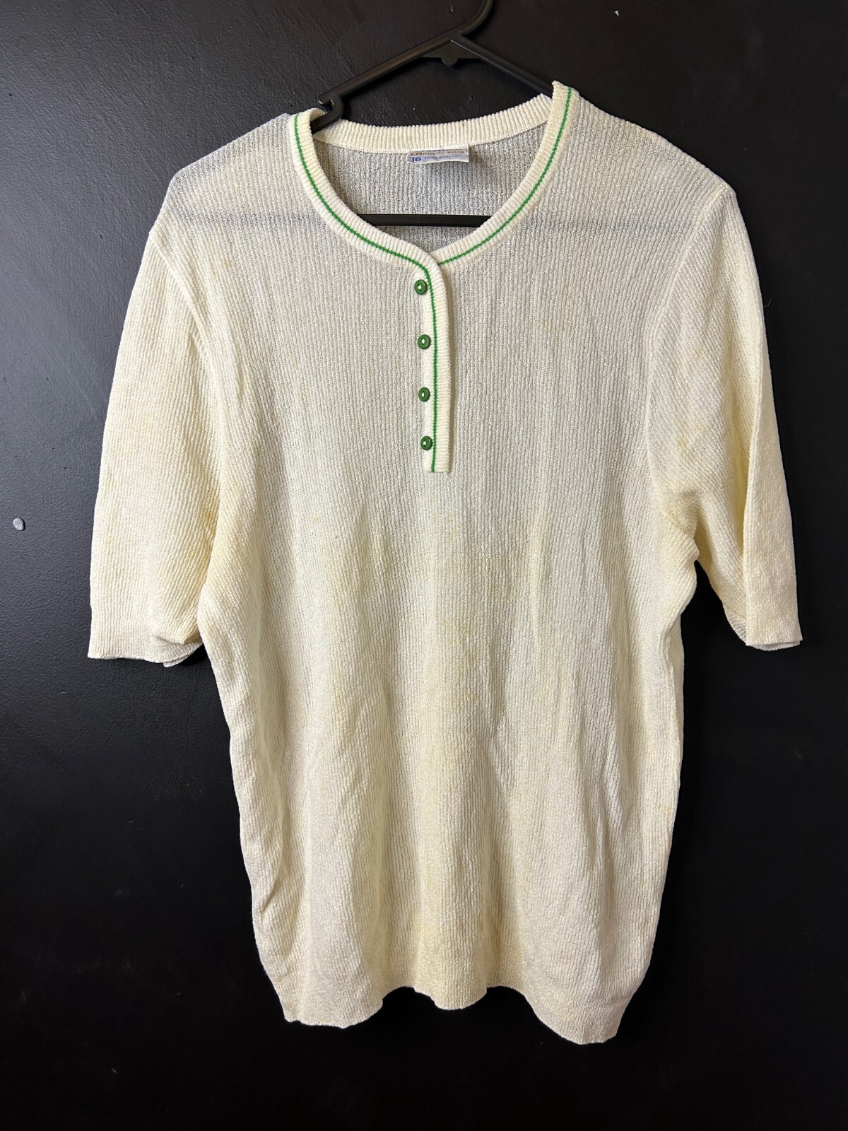 Vintage Australian Crestknit 1980s Ladies Short Sleeve Knit Tee Arnel AU 14