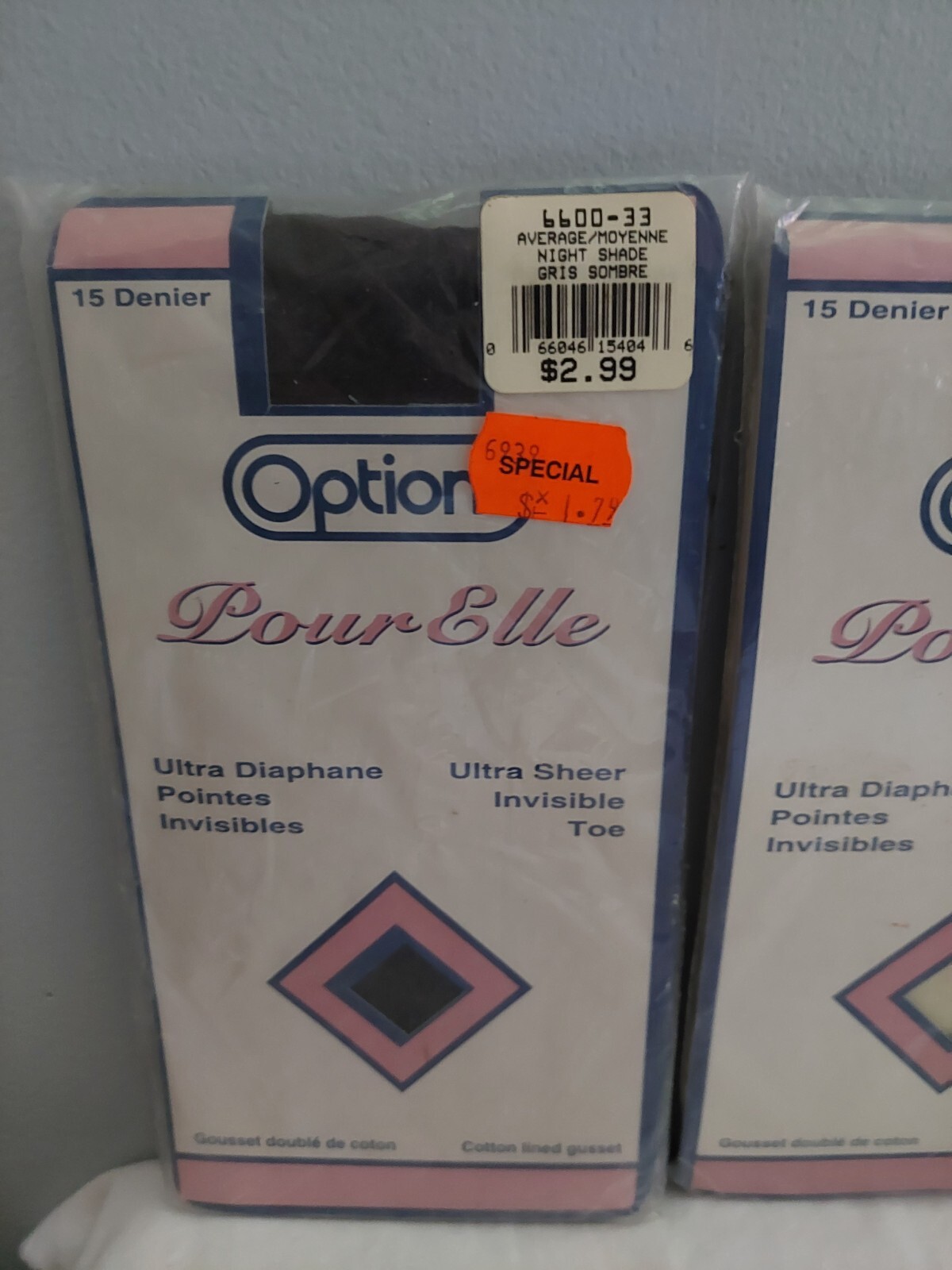 Vintage Pantyhose Option 2 Pairs Nightshade and Oyster size Average BMIX20