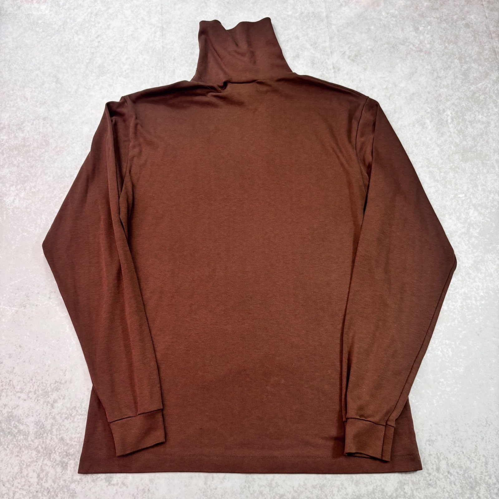 JJ Cochran Vintage Brown Turtleneck Long Sleeve Shirt Made in USA Men’s M