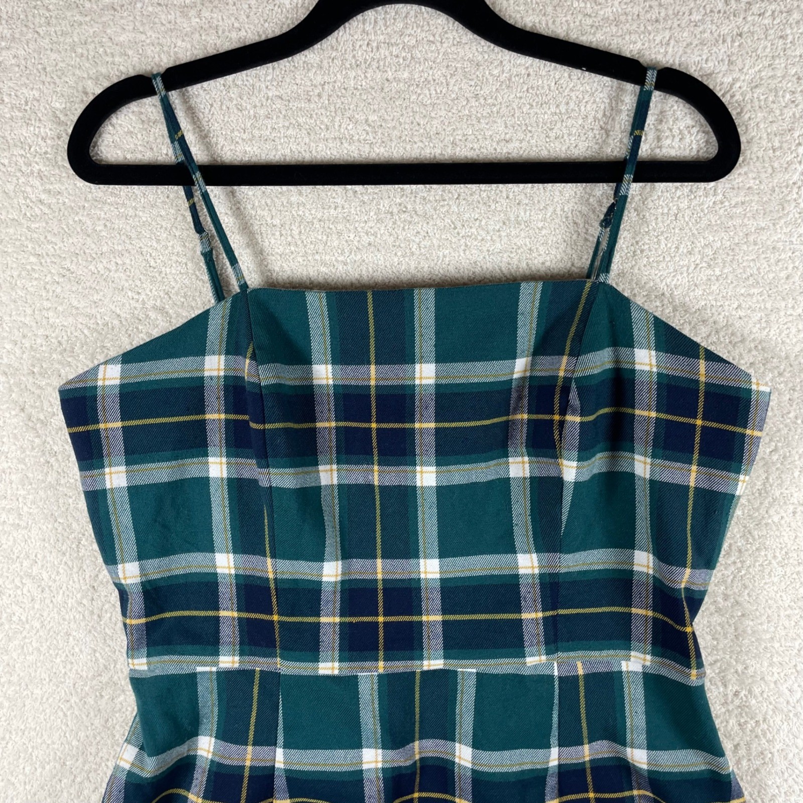 Y2K 90s clueless square neck tartan plaid mini dress L preppy millennial bratz