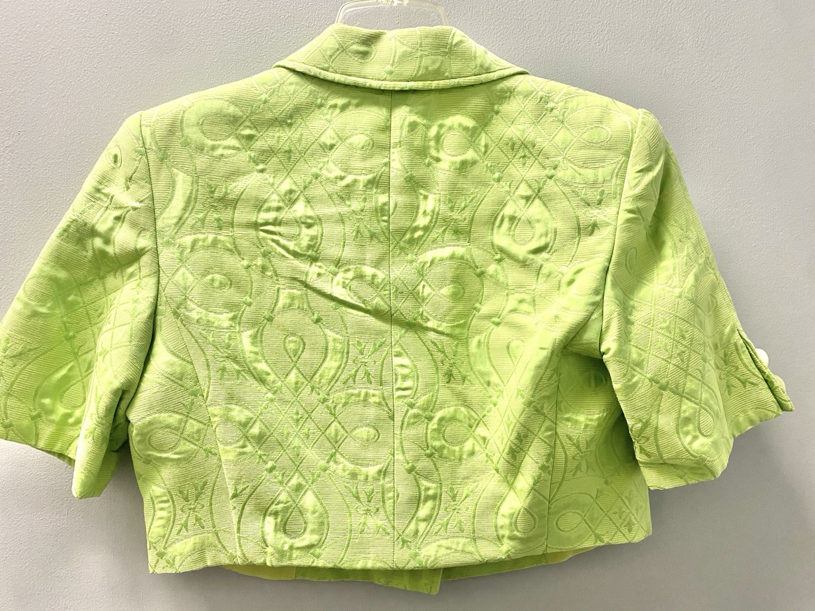 Vintage Valentino Miss V Green and Pink S/S Skirt Suit Cotton & Silk 42/8