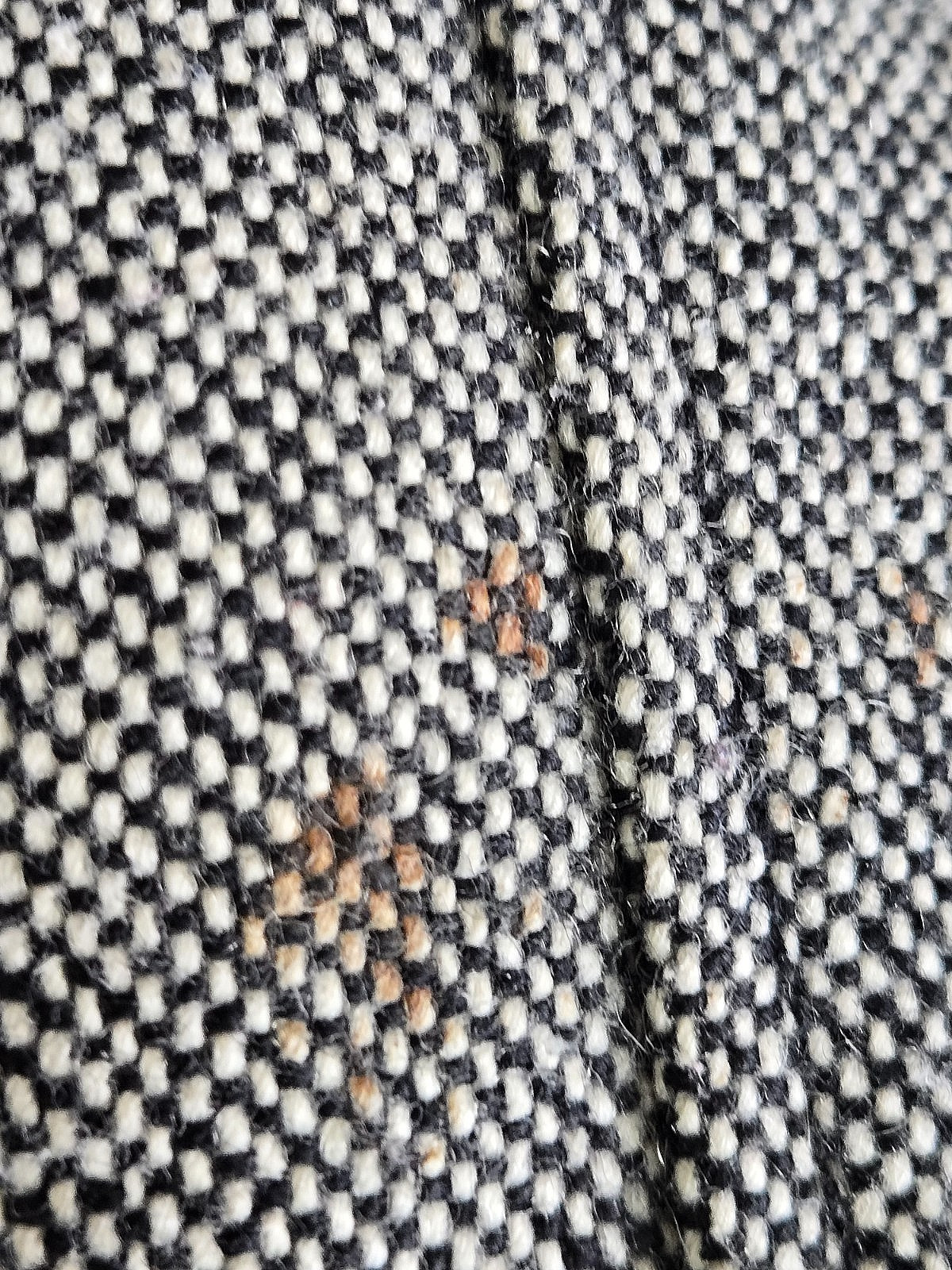 Vintage GUESS Wool Blend Pea Coat Black & White Tweed Women’s Size Small