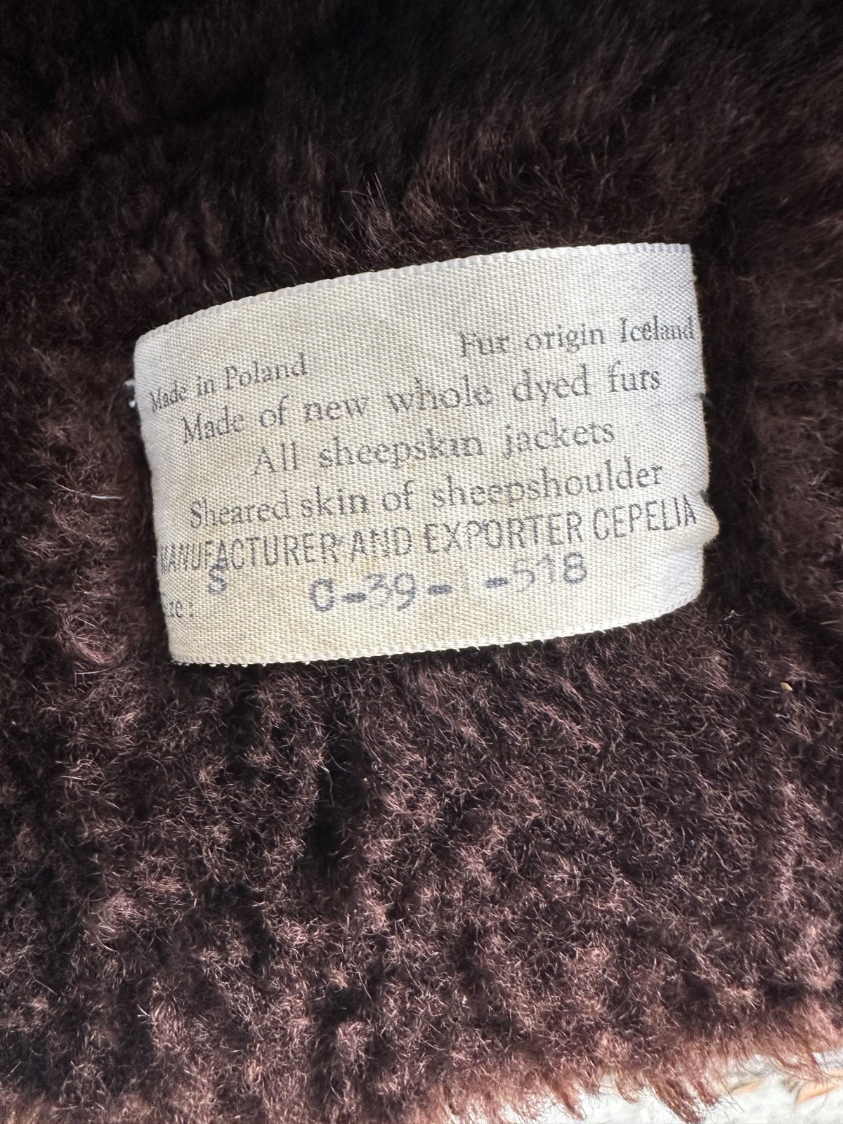 Vintage Polish Sheepskin Jacket