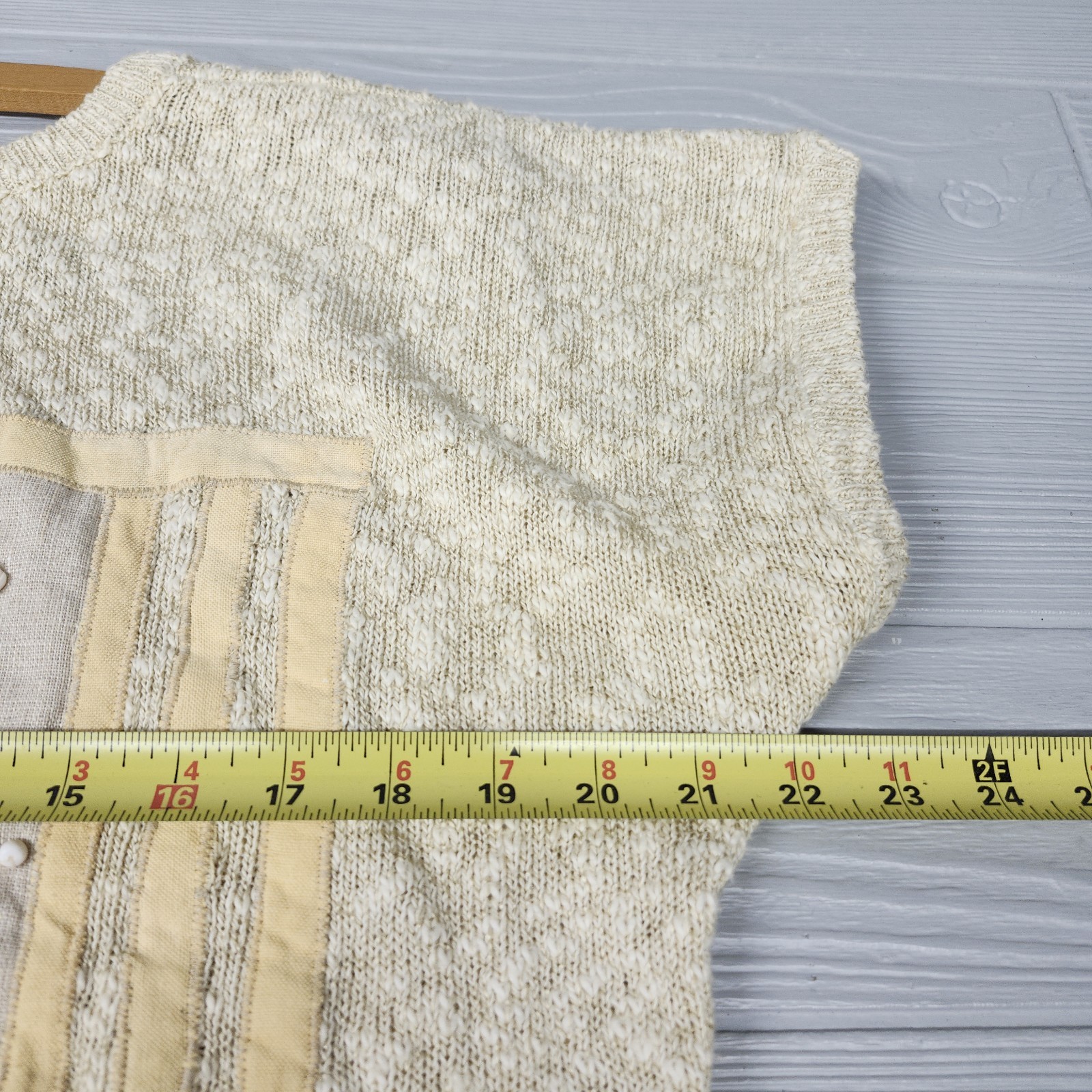 Vintage 20ANS By Mariea Kim Tan Sea Shell Sweater Womens Large