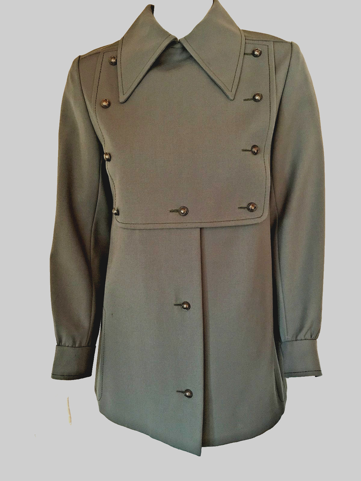 CHRISTIAN DIOR Couture VTG Sage Green Military Style BLAZER JACKET Artist Smock