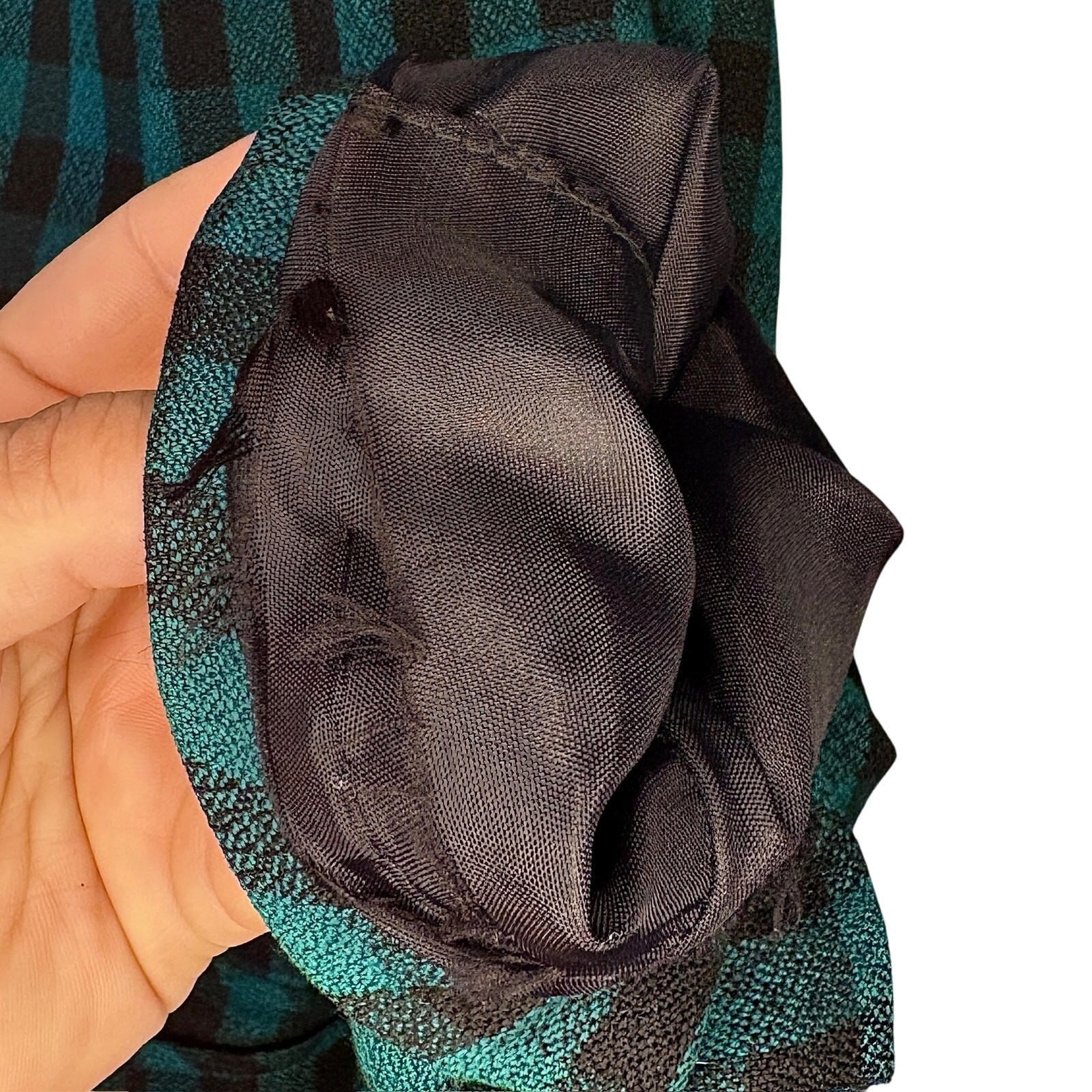 Vintage Saville Green Buffalo Check Plaid Blazer Womens Size 10 Preppy Gingham