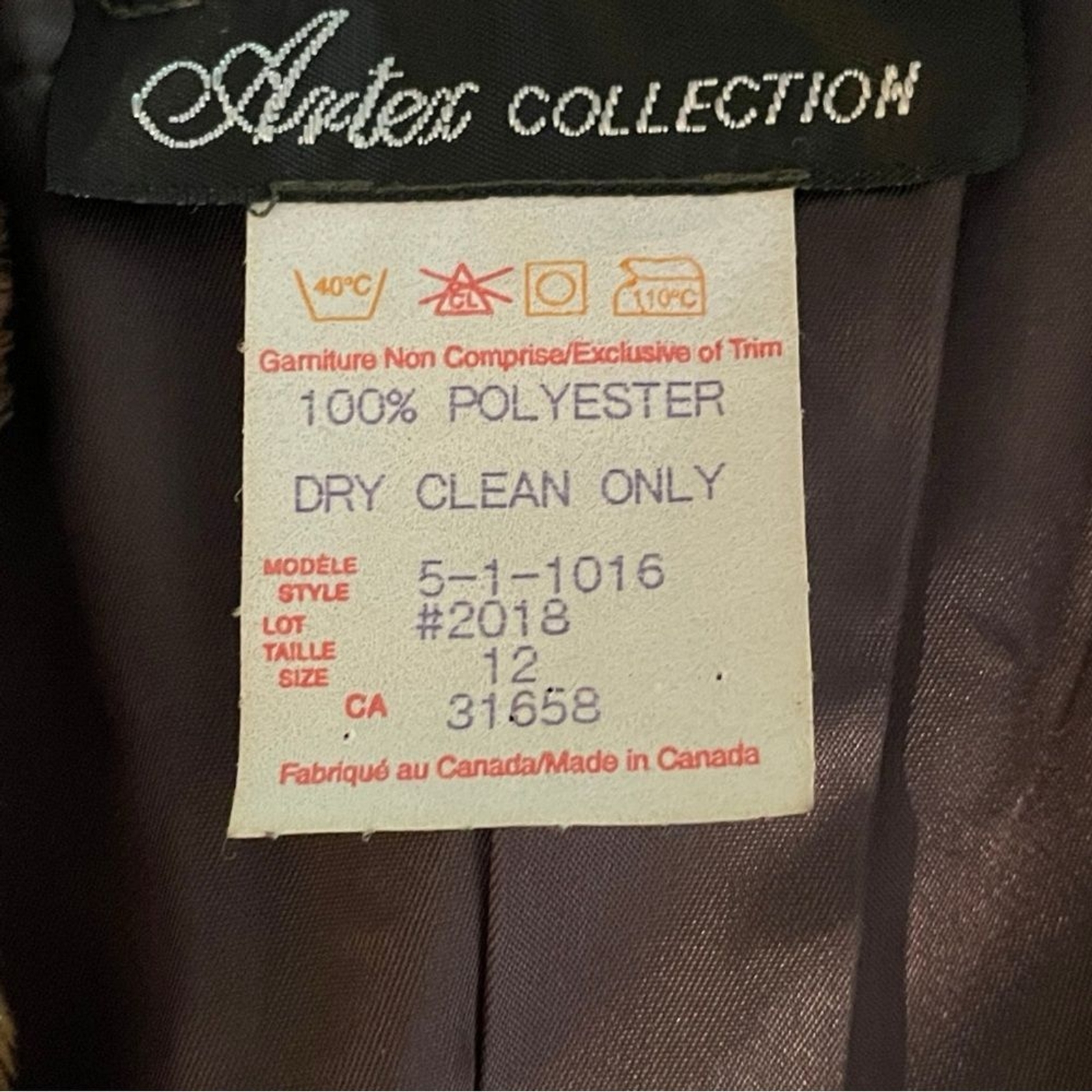 Artex Faux Fur/Leather Look Vintage Jacket – Size 12 Retro Boho Chic