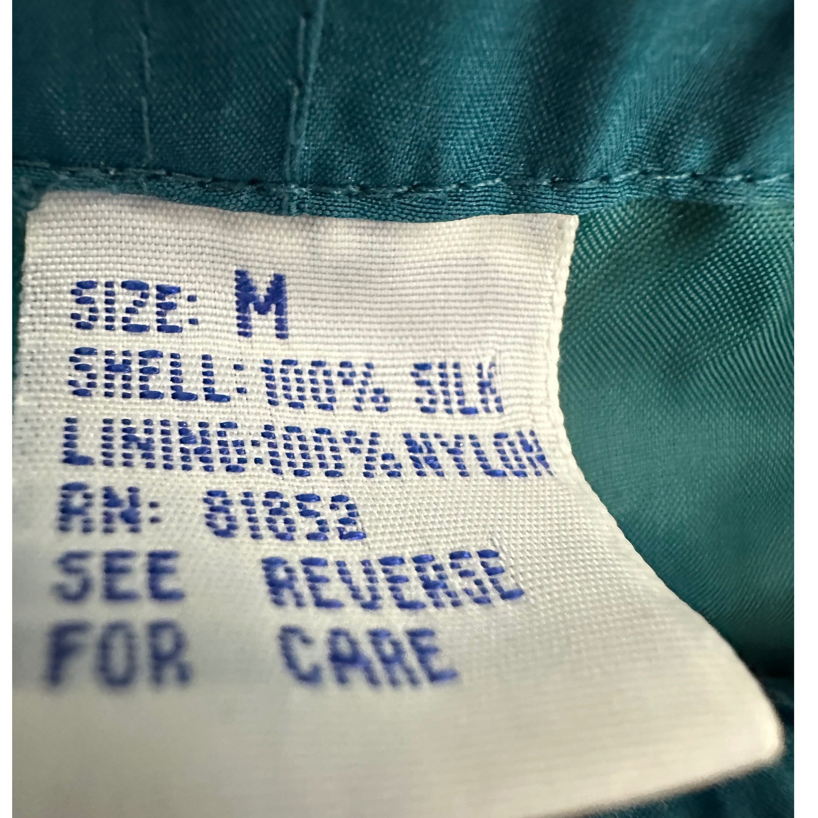 J G HOOK Vintage 100% Silk Track Suit Medium Teal Blue Quilted Jacket Pants Set