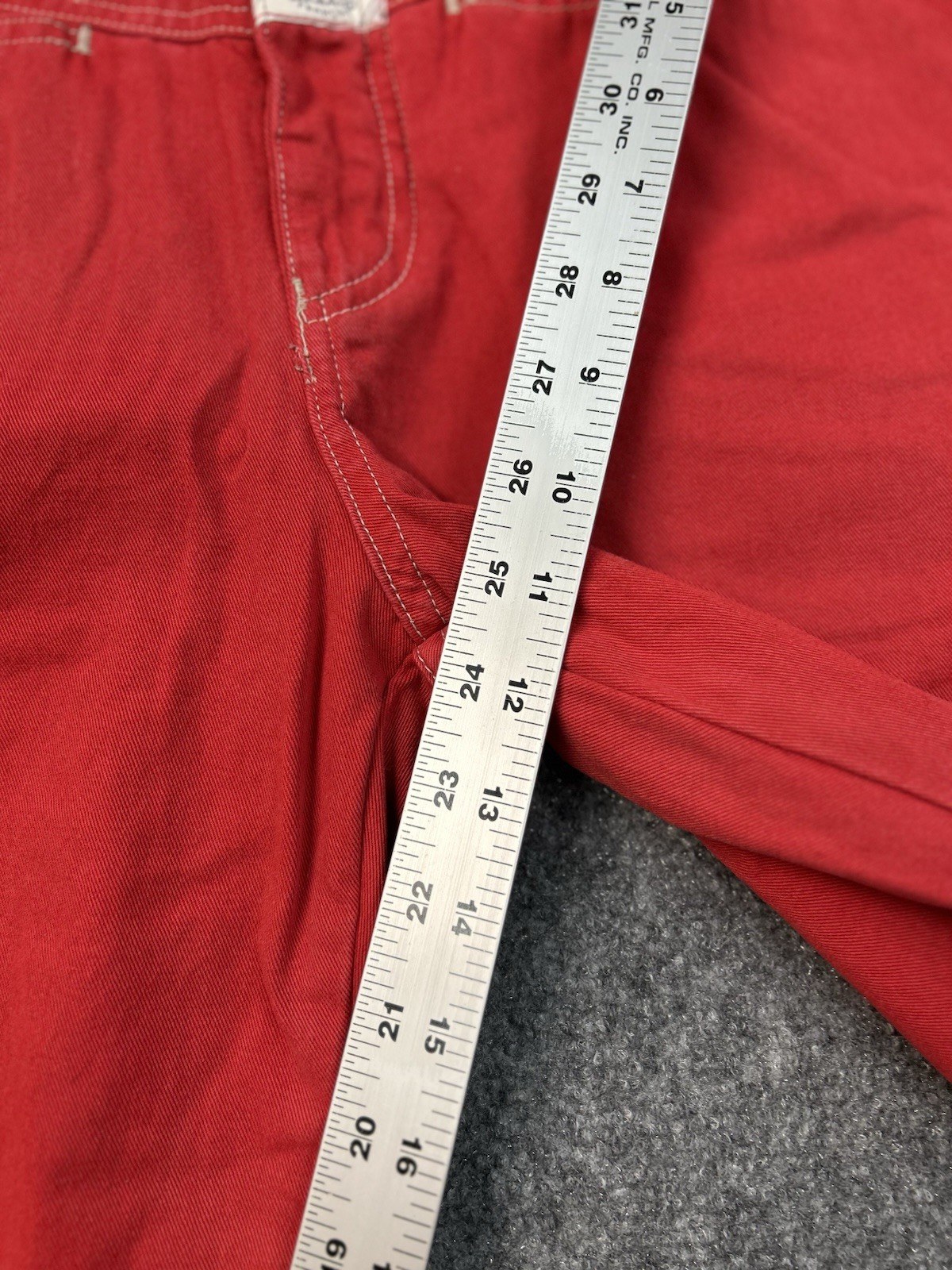 Pedal Pusher’s Vintage Red Size 9-10 100 % Cotton Made In USA