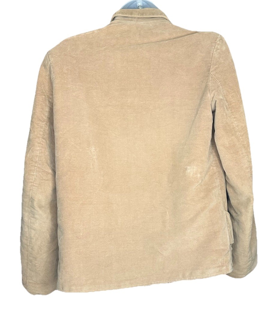 Vtg 1960s Heeksuede Tan Faux Suede Coat Large Holland Preppy Quiet Luxury READ
