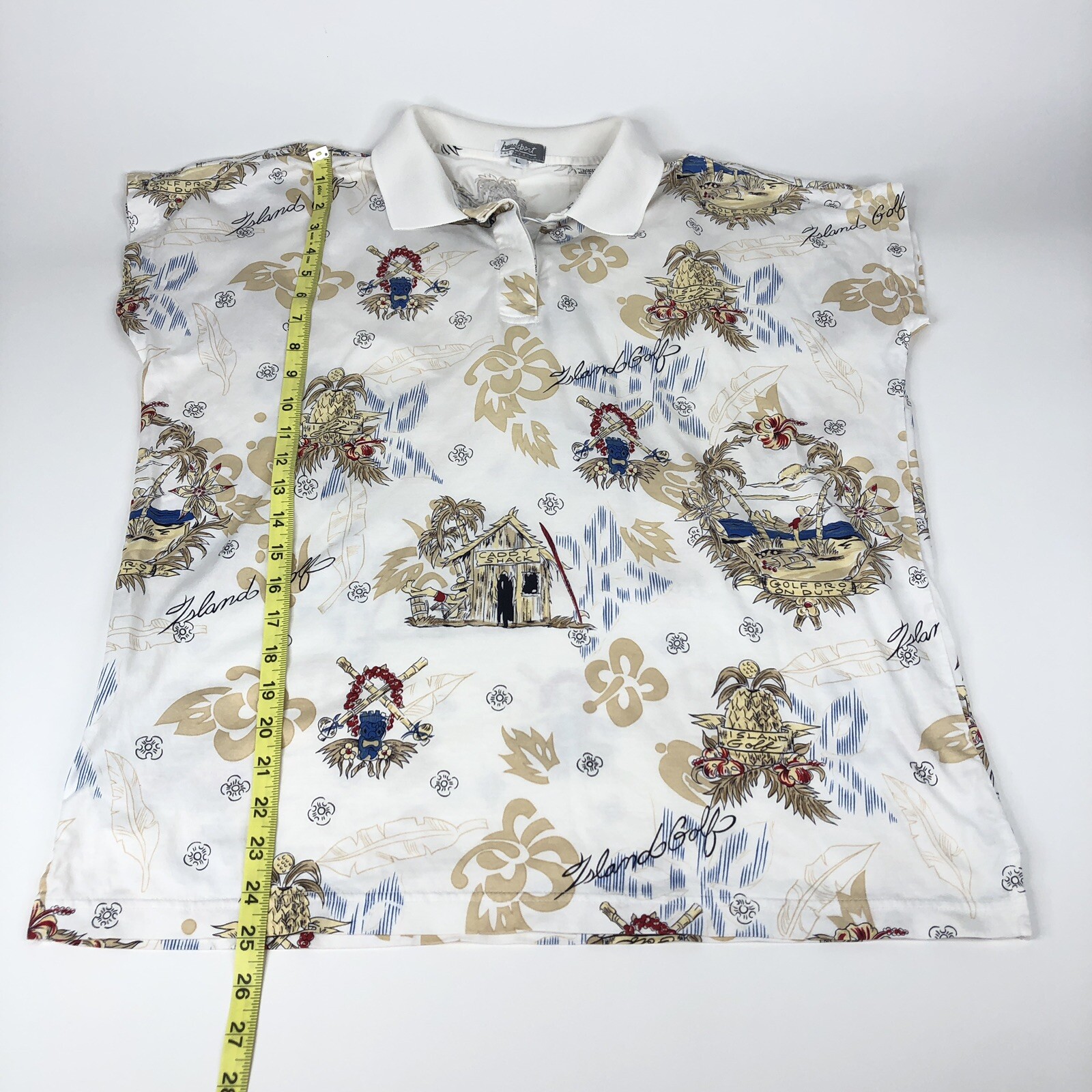 Vintage Hana Sport Women’s Large Golf Polo Shirt Island Golf Caddy Shack