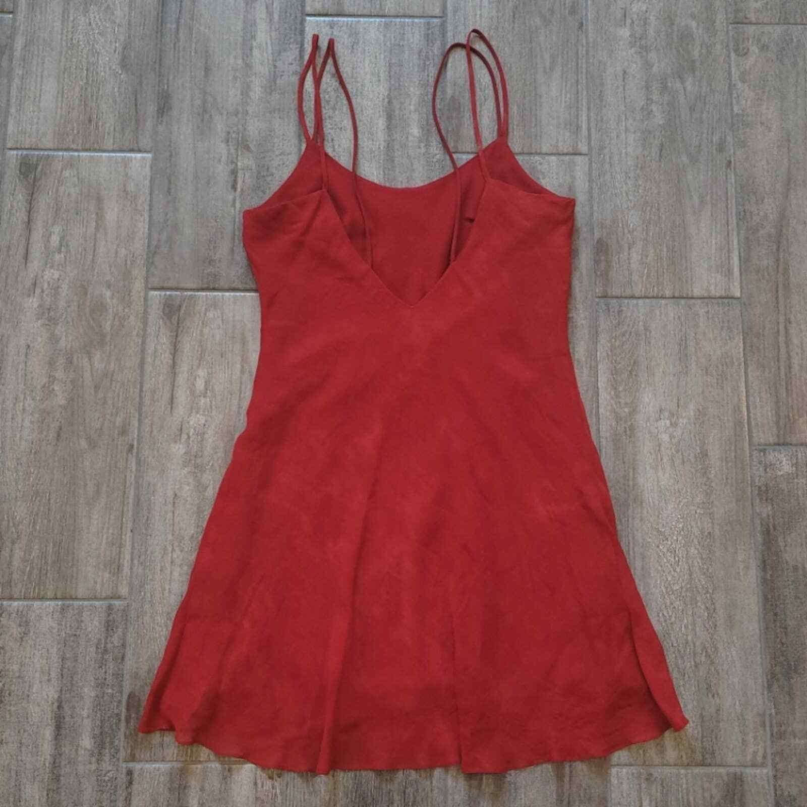 Joseph Ribkoff Dress Size 8 Vintage 90’s Red Spagetti Strap Y2K Retro Date Night