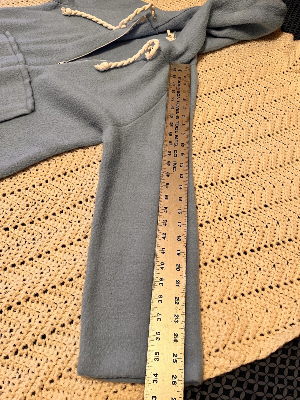 Vintage “At Home Wear” 1/2 Zip, Hooded, W/Pockets Robe/HouseCoat