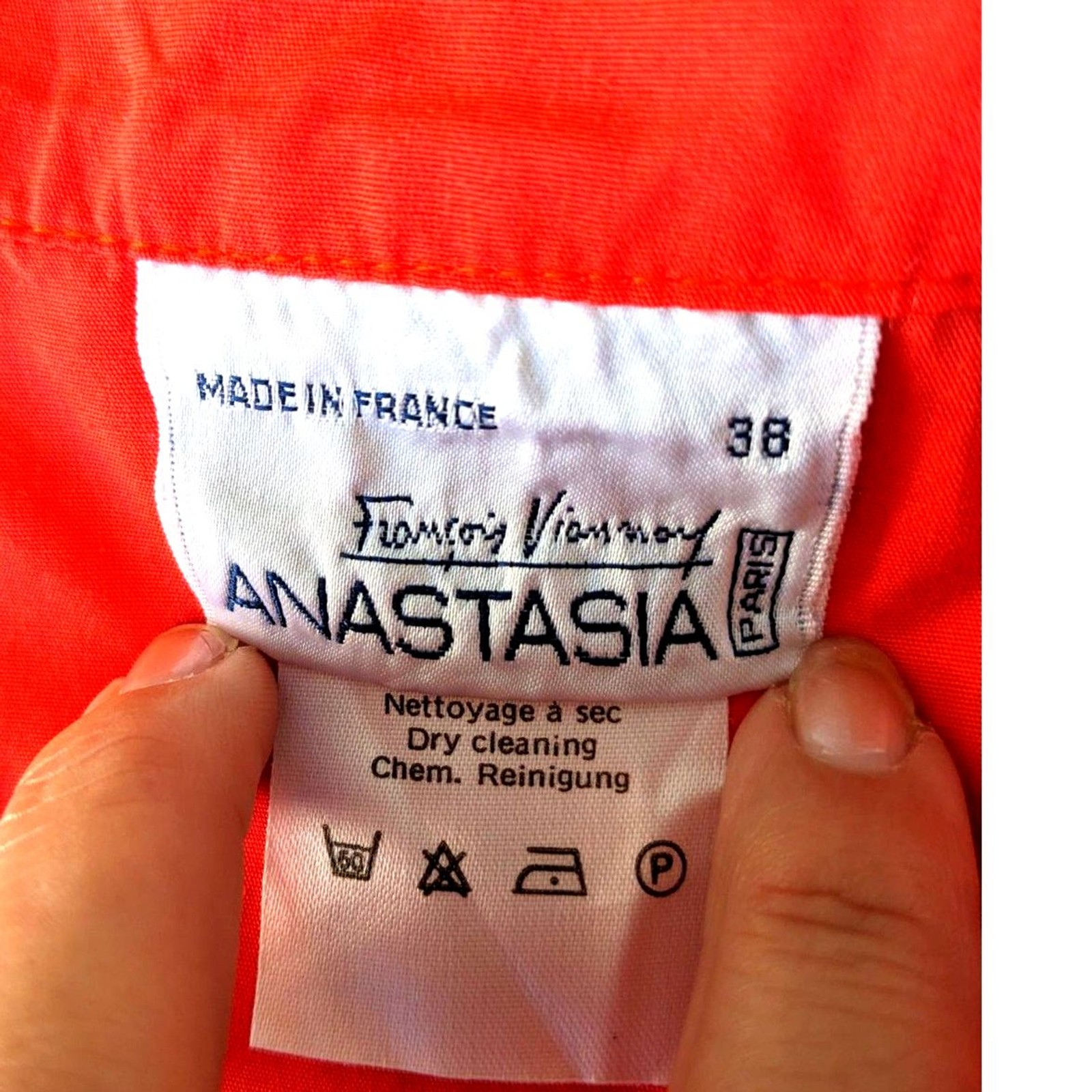 VTG 80s Anastasia Paris by François Viannay Made in France Pencil Wrap Skirt 2/4