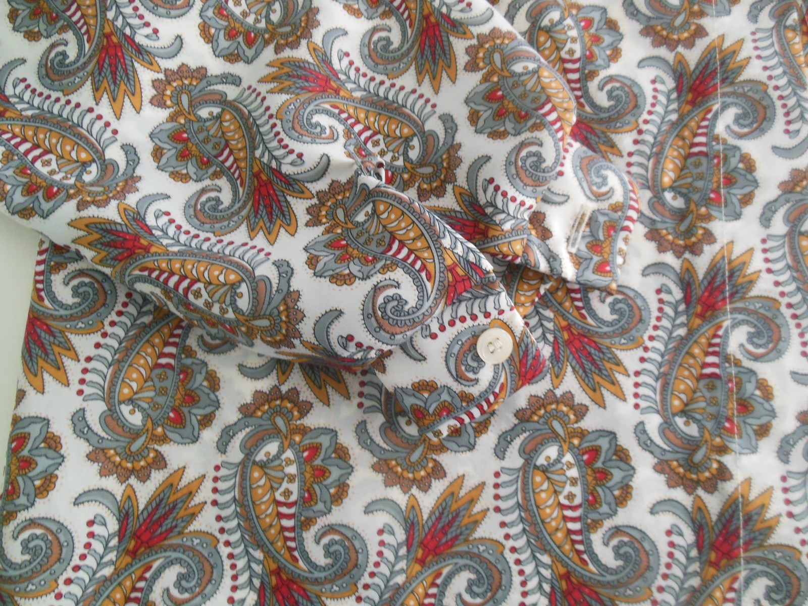 Vintage Bend Over Levi Strauss Button Up Collared Blouse Womens Paisley *READ