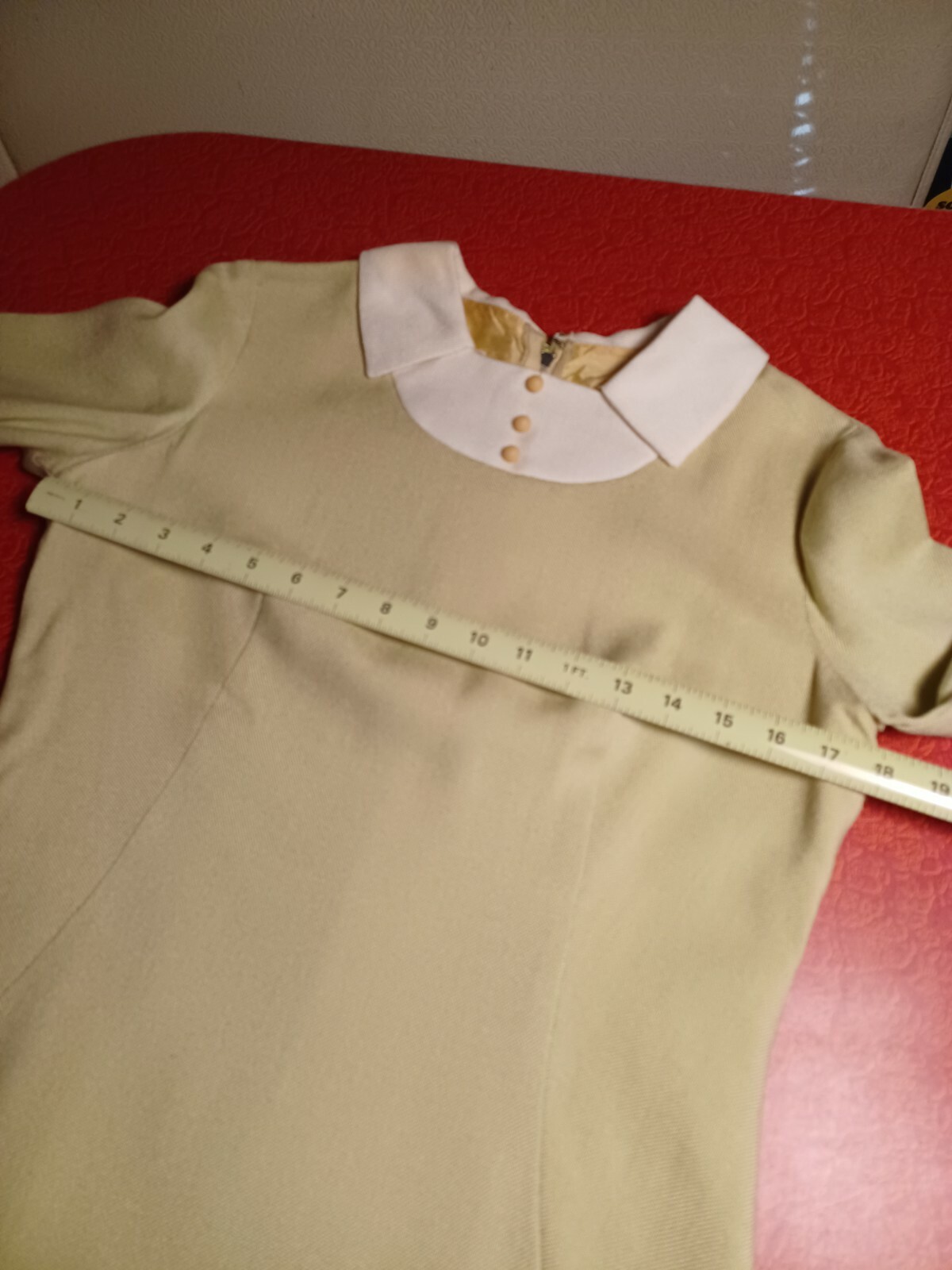 True Vtg Mid-century Modern 1960s Linen Anr Jr Sheath Dress Mod GoGo MCM EUC
