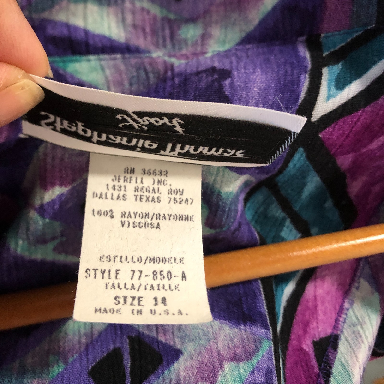 Vintage 80s Stephanie Thomas Sport open front geometric print summer cardigan 14