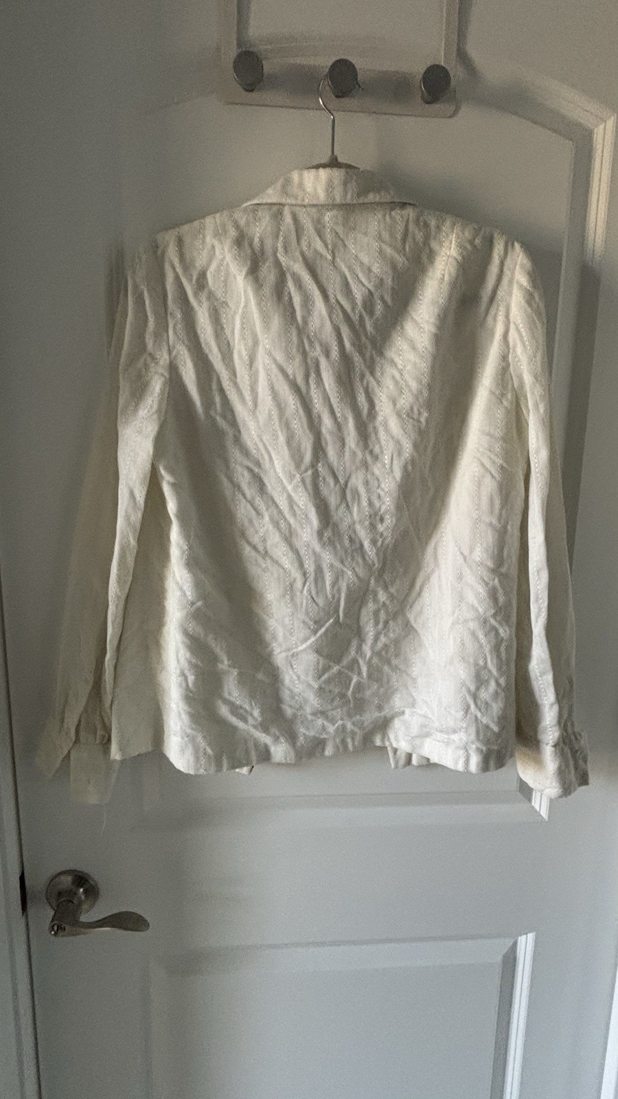 ivory VTG beaded cardigan features delicate hand-embroidered floral beadwork