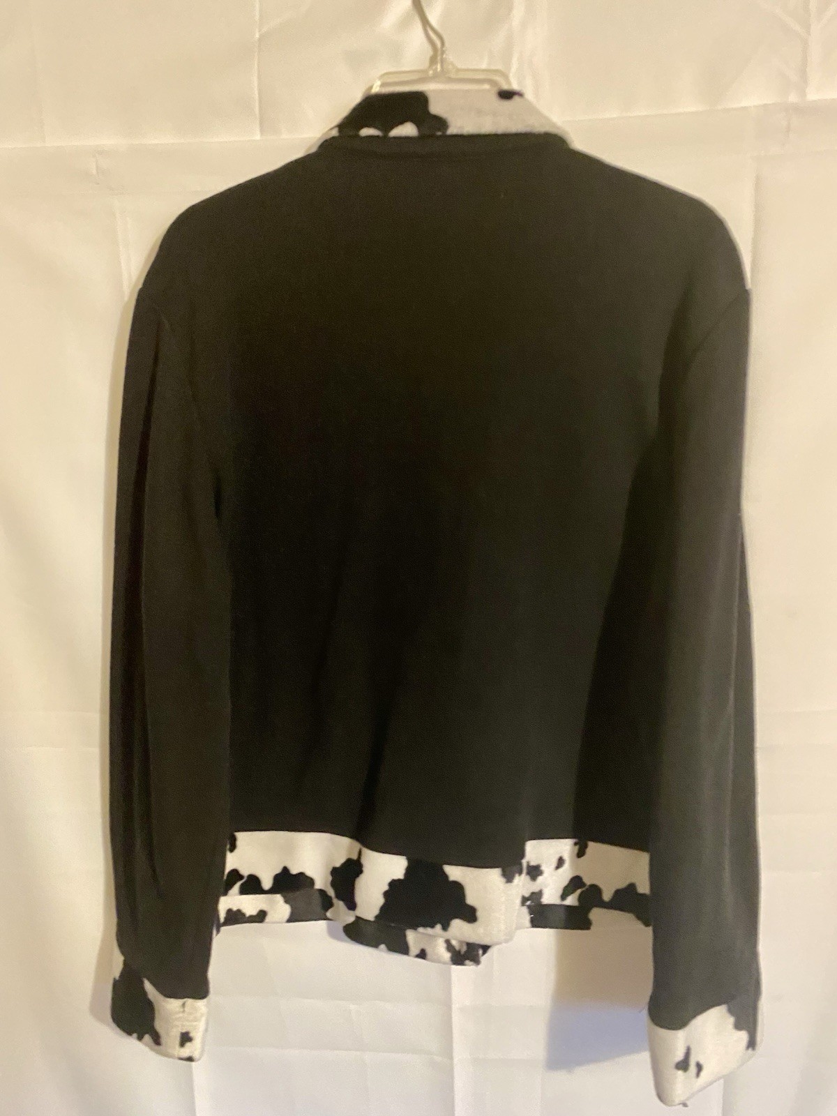 Steven Ross Naturally Black and White Women’s Pattern Blazer Button Up Size XL