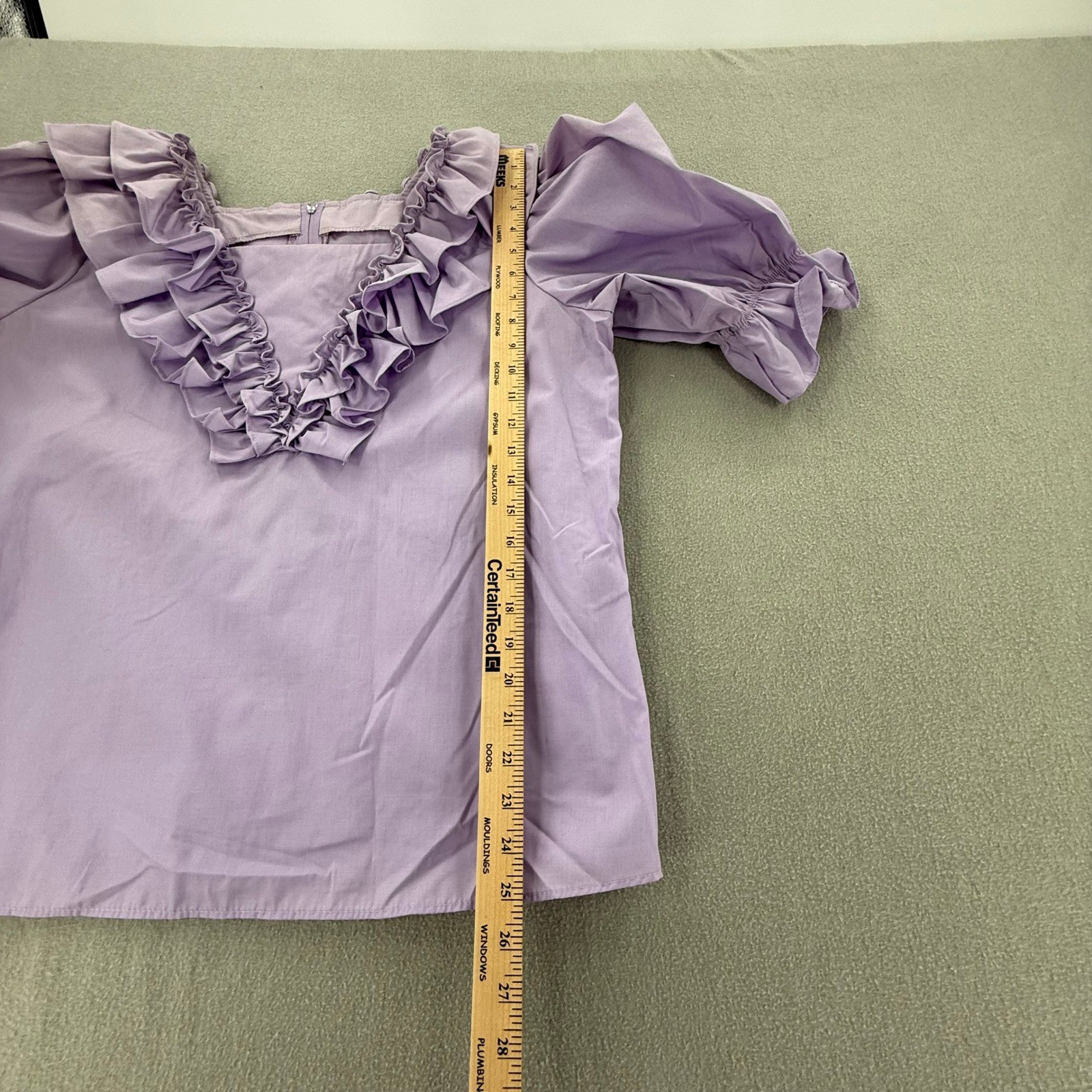 Vintage Square Dance Tiered Western Prairie Lavender Full Circle Skirt Blouse XL