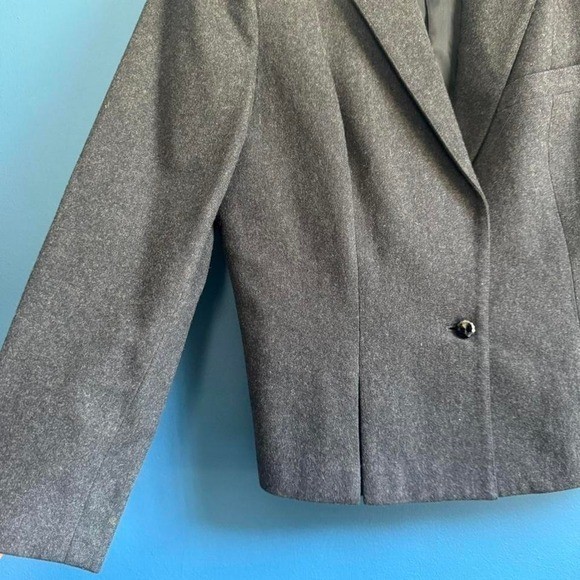 Vintage 1980s Wool Blend Suit Women’s Size Large Gray Stirling Cooper Velvet