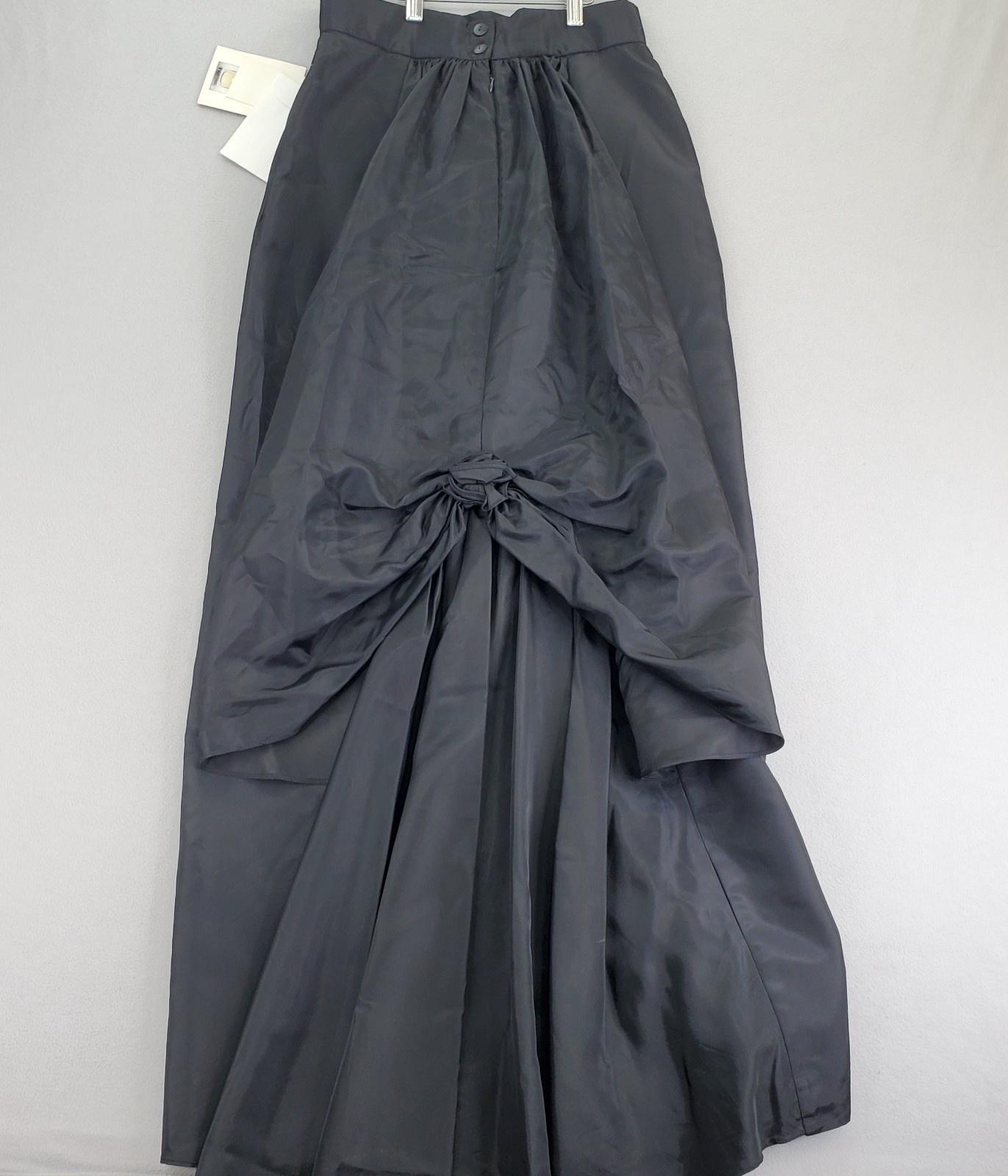Jessica McClintock Gunne Sax Skirt Sz 9 Black Long Maxi Bustle Formal Ren Fair
