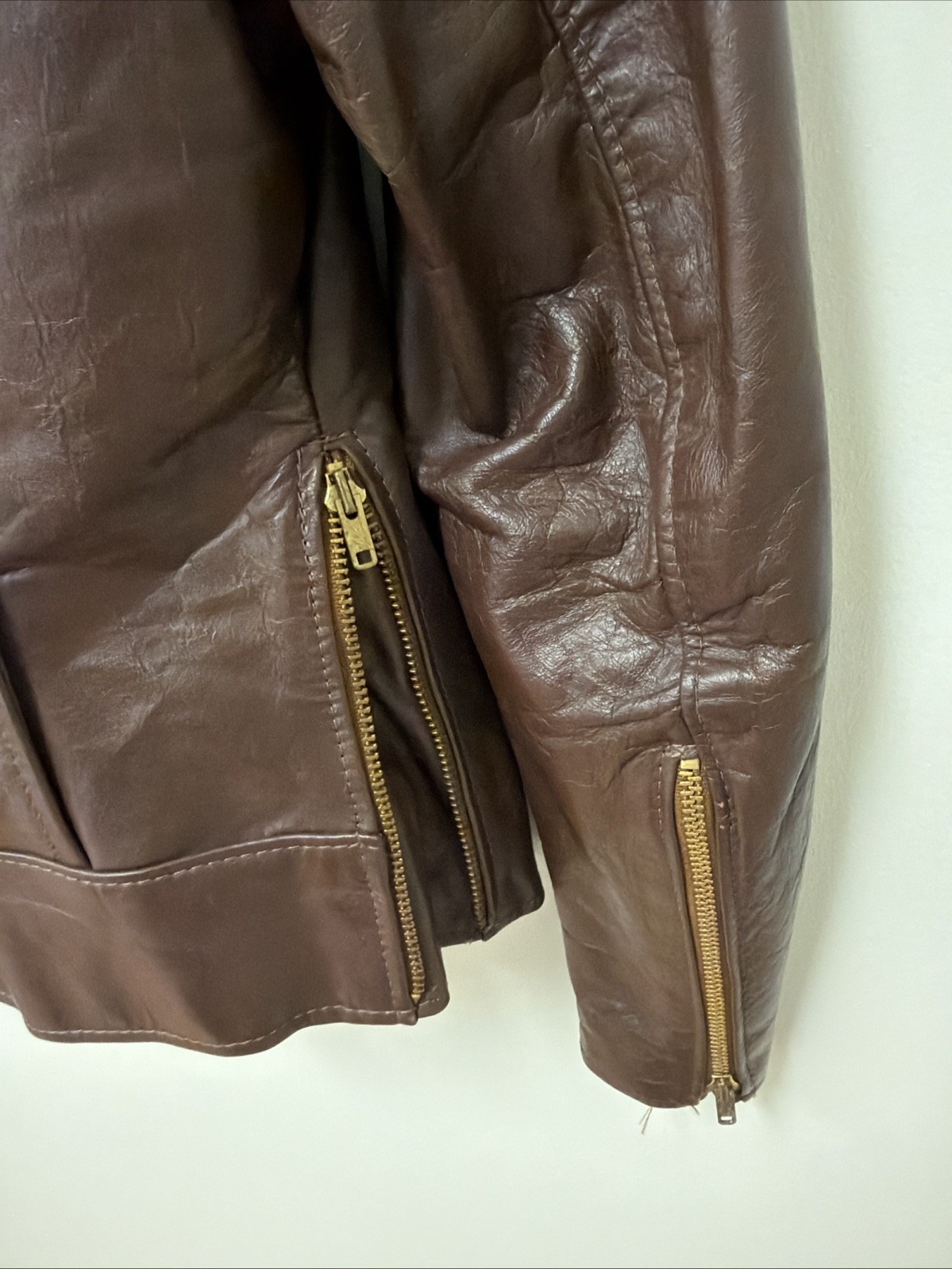 Vintage Brooks Leather Sportswear Jacket Size 30 Brown Cafe Racer Motorcycle