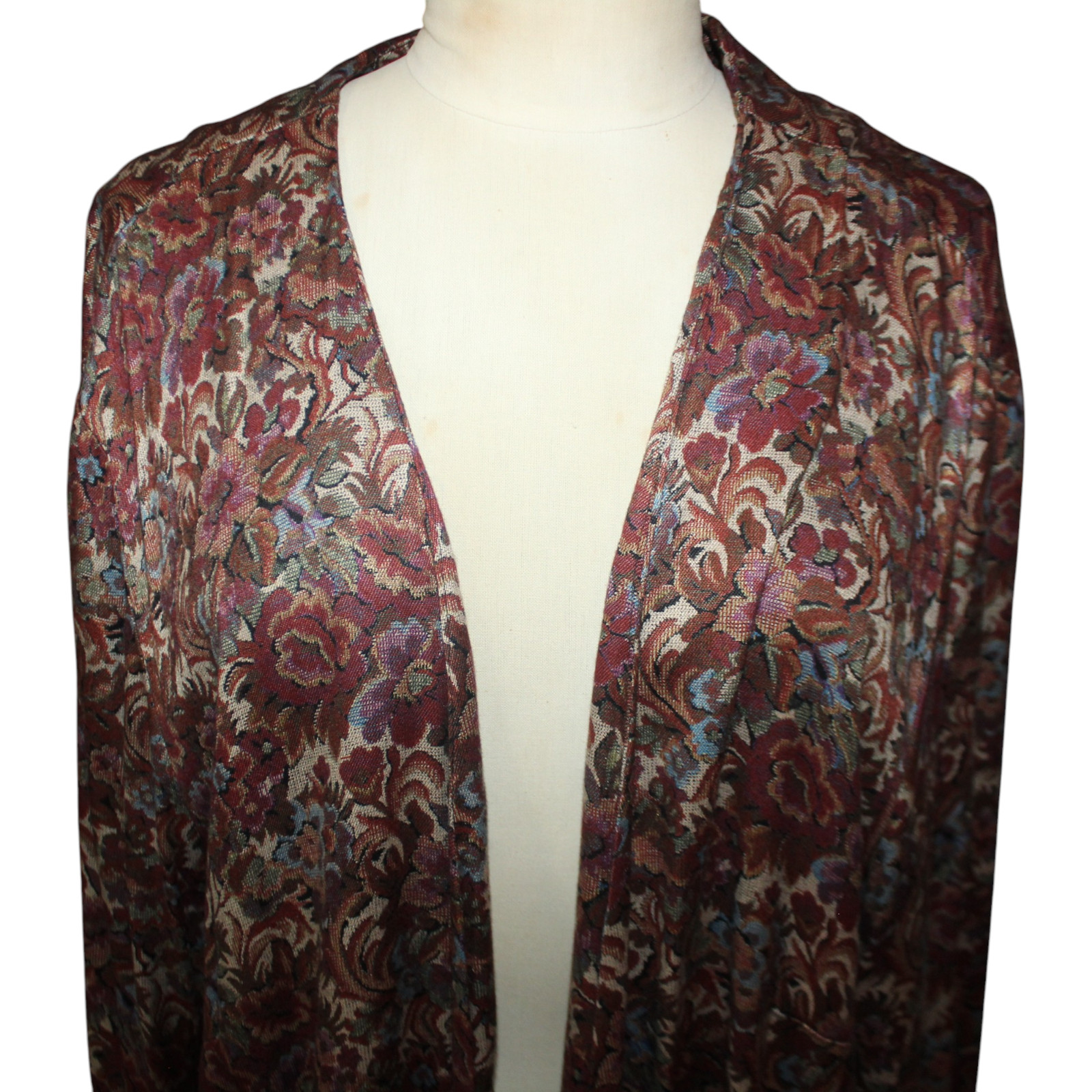 VINTAGE BGB LTD Cardigan Sz L Grandma Sweater 80s Retro Artsy Maximalism Top