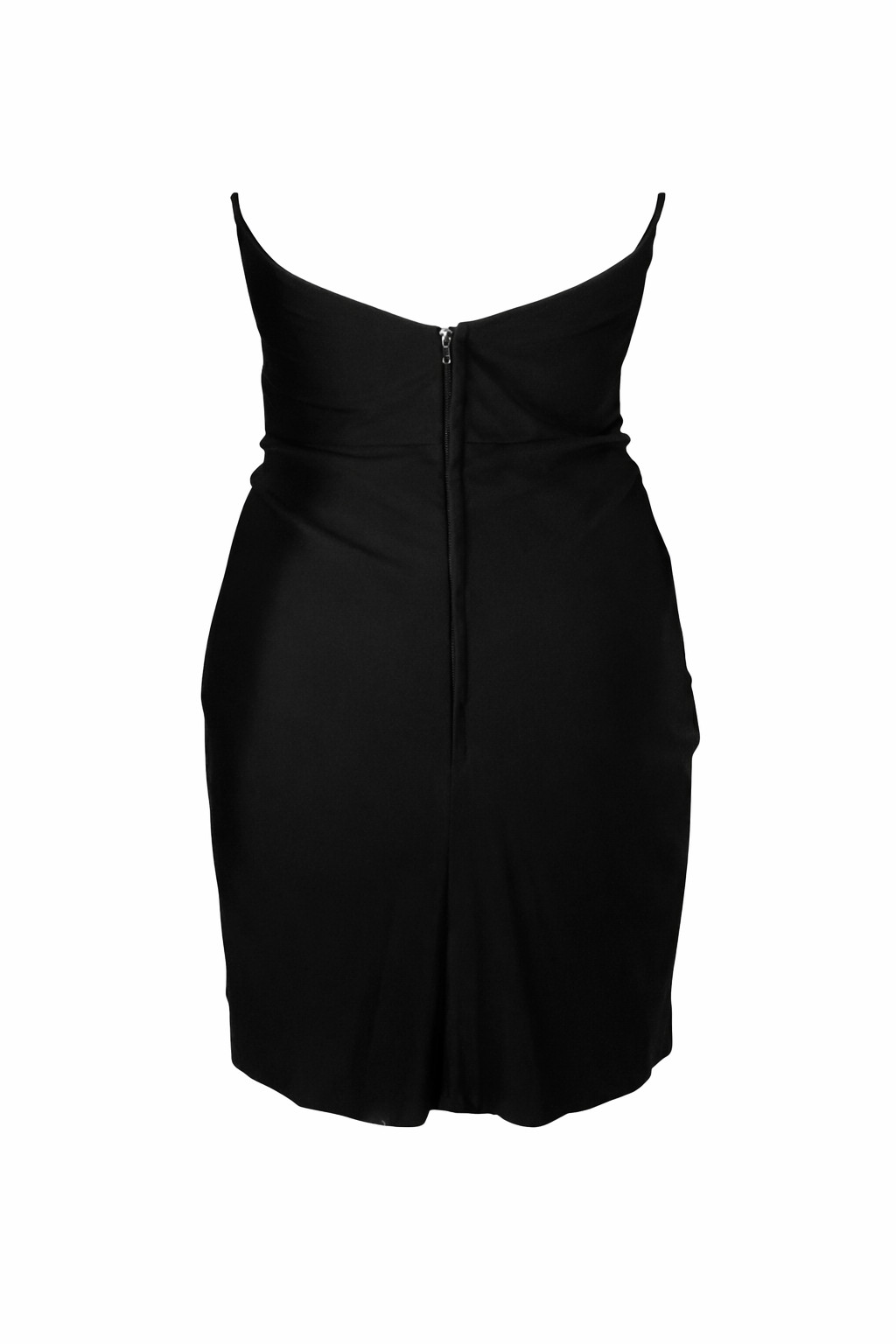 Vicky Tiel Vintage Black Beaded Cocktail Dress Made in France Size S 38