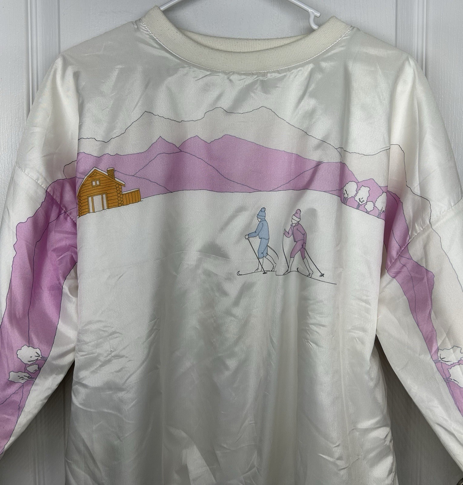 Vtg 80s Adidas Ski Sweatshirt M Silky Lined Retro Urban Athleisure Streetwear